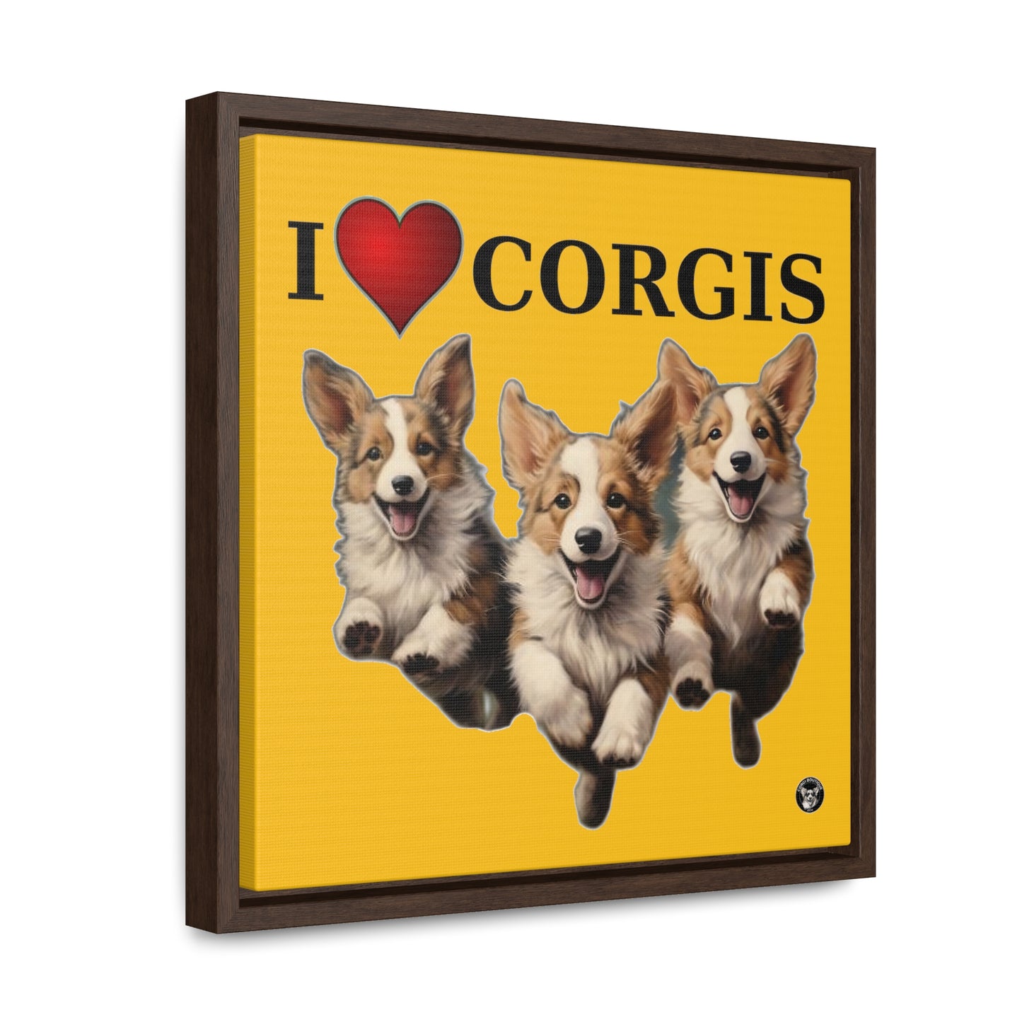 I Heart Corgis - Framed on Canvas