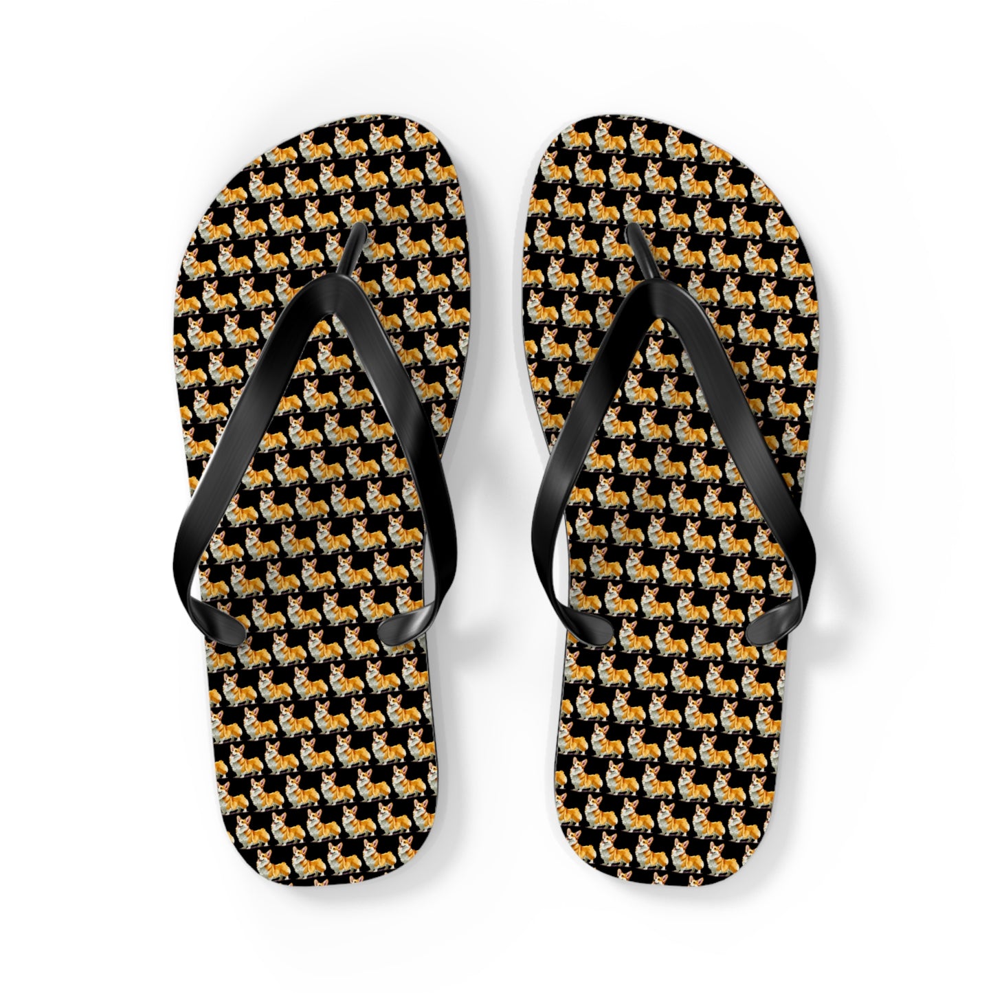 Corgi Mosaic Flip-Flops