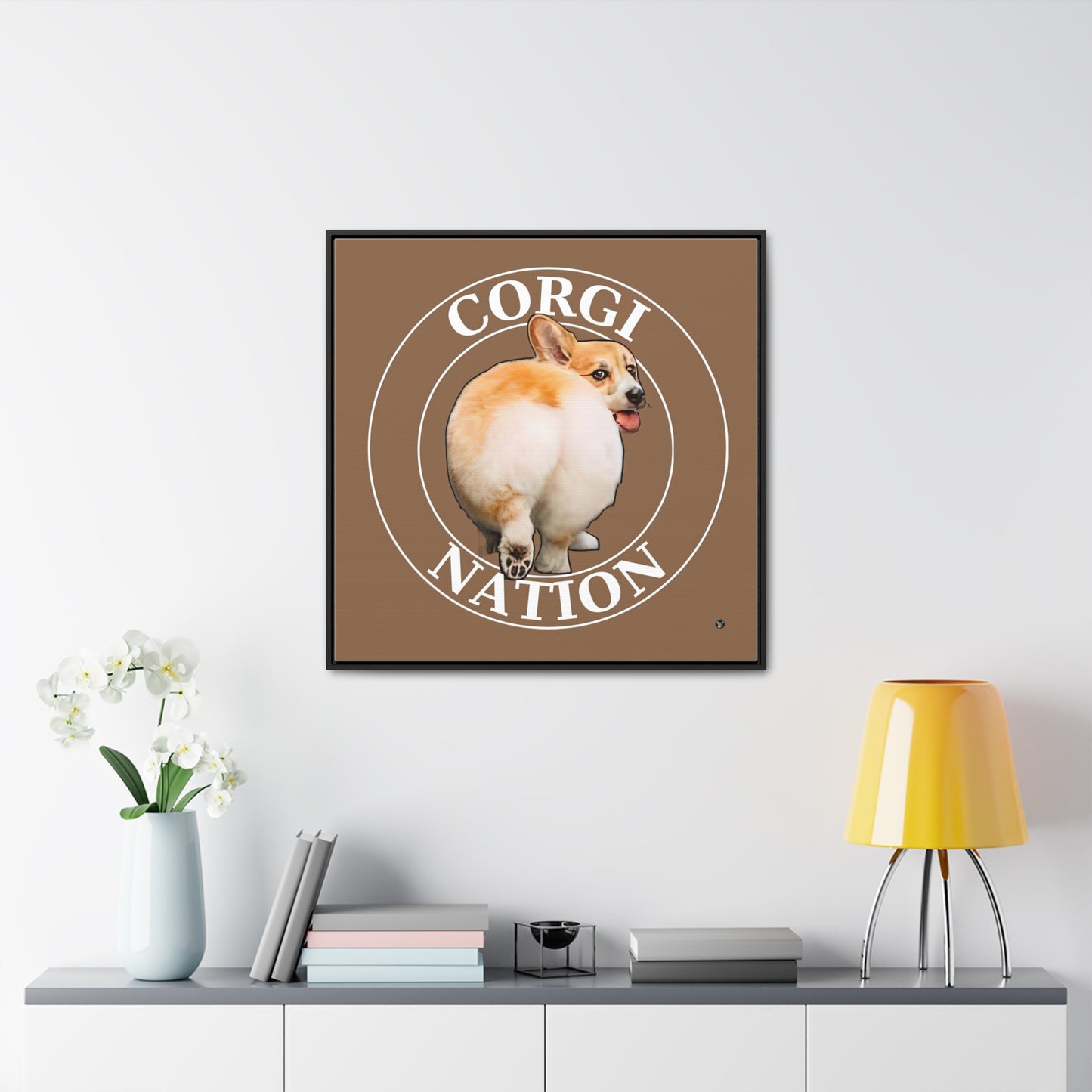 Corgi Nation - Framed on Canvas