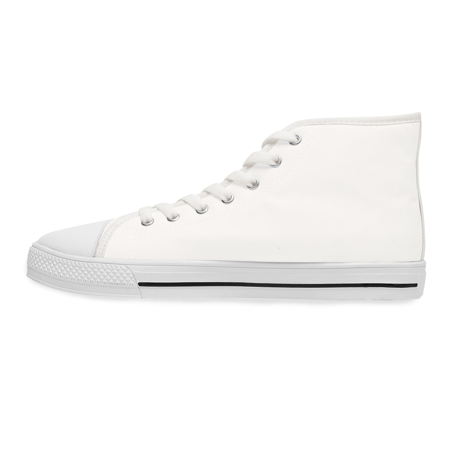 Princess Corgi Women's High Top Casual White & Rose Canvas Sneakers
