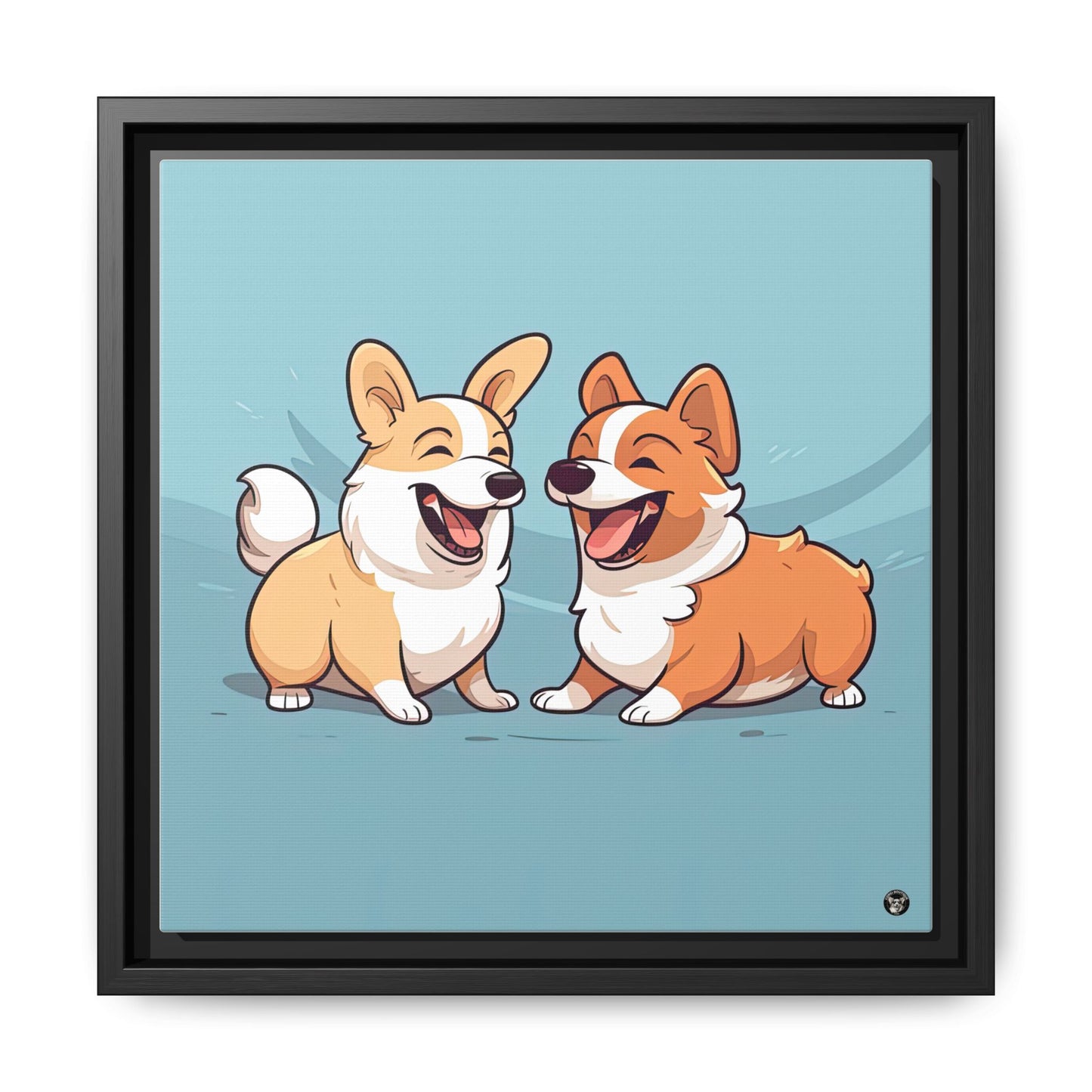Corgi Couple on Canvas