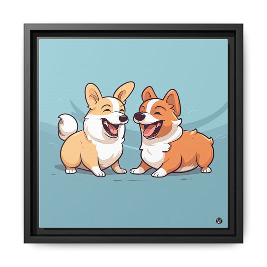Corgi Couple on Canvas