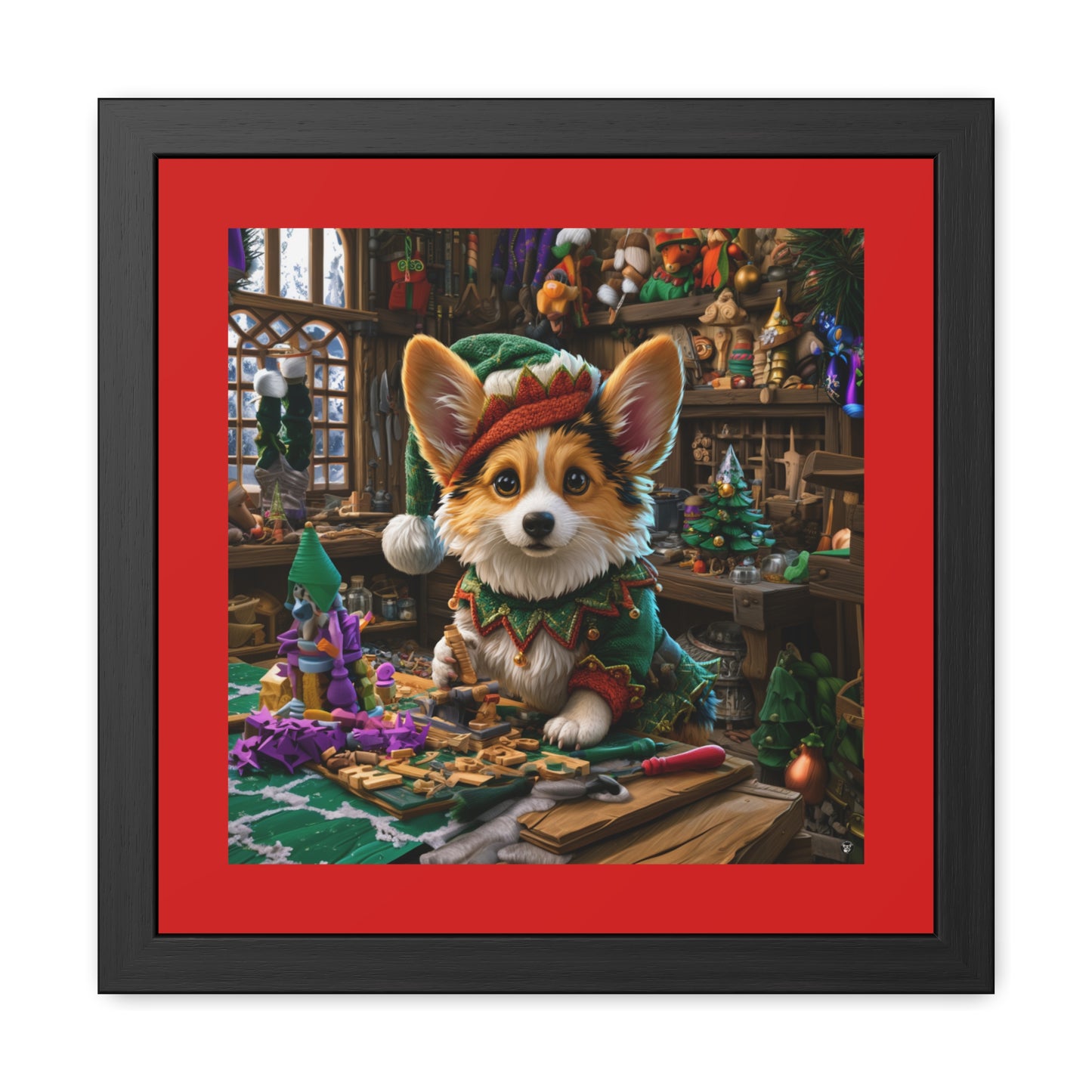 Santa's Little Helper Framed Print
