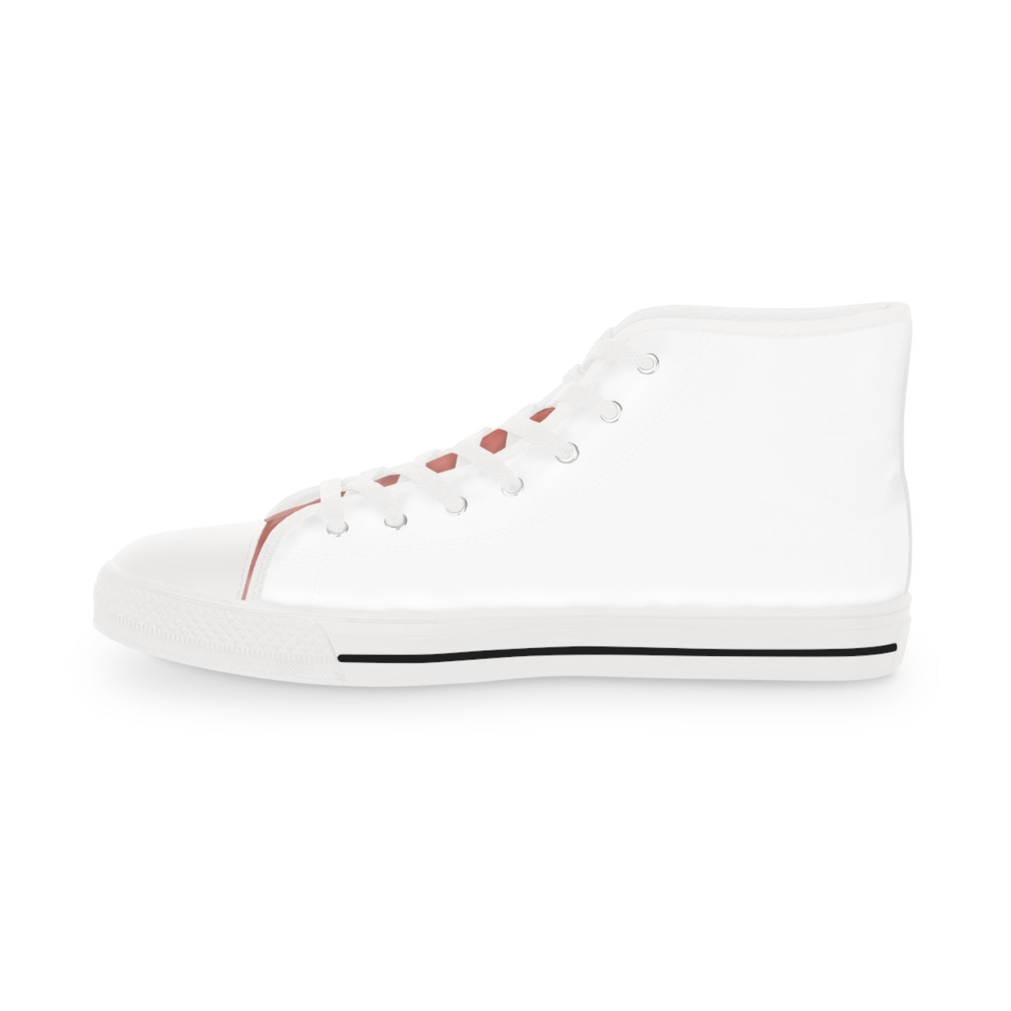 Princess Corgi Men's High Top Casual White & Rose  Sneakers