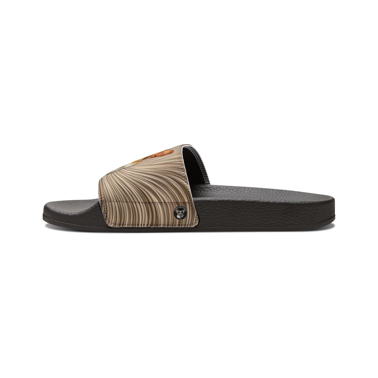 Pembroke Portrait Swirling Tan Women's Casual Slide Sandals - Pool & Beach Slides