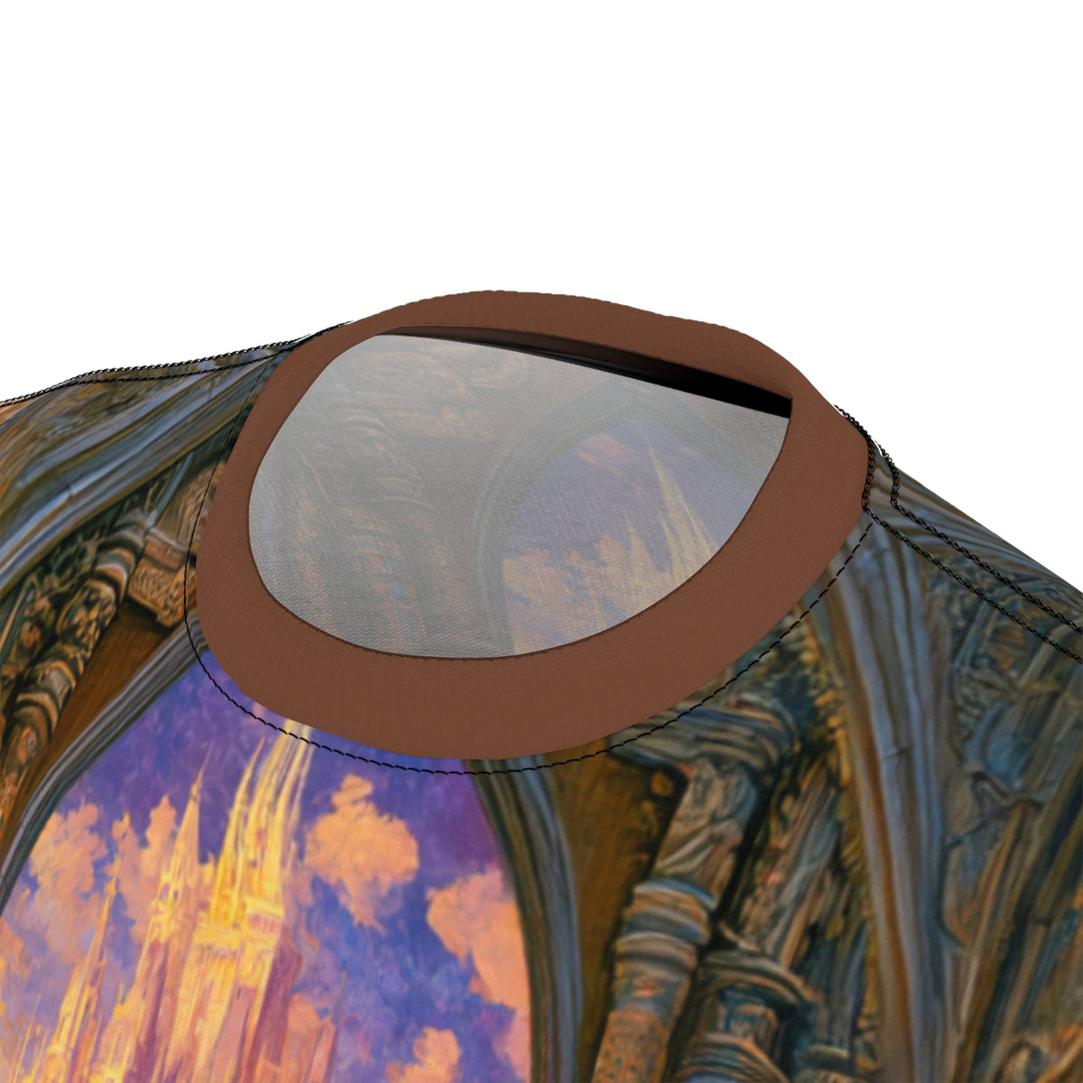 Pearly Gates Await Unisex Bold Designer Tee - Heavenly Corgis on Antique Divinity