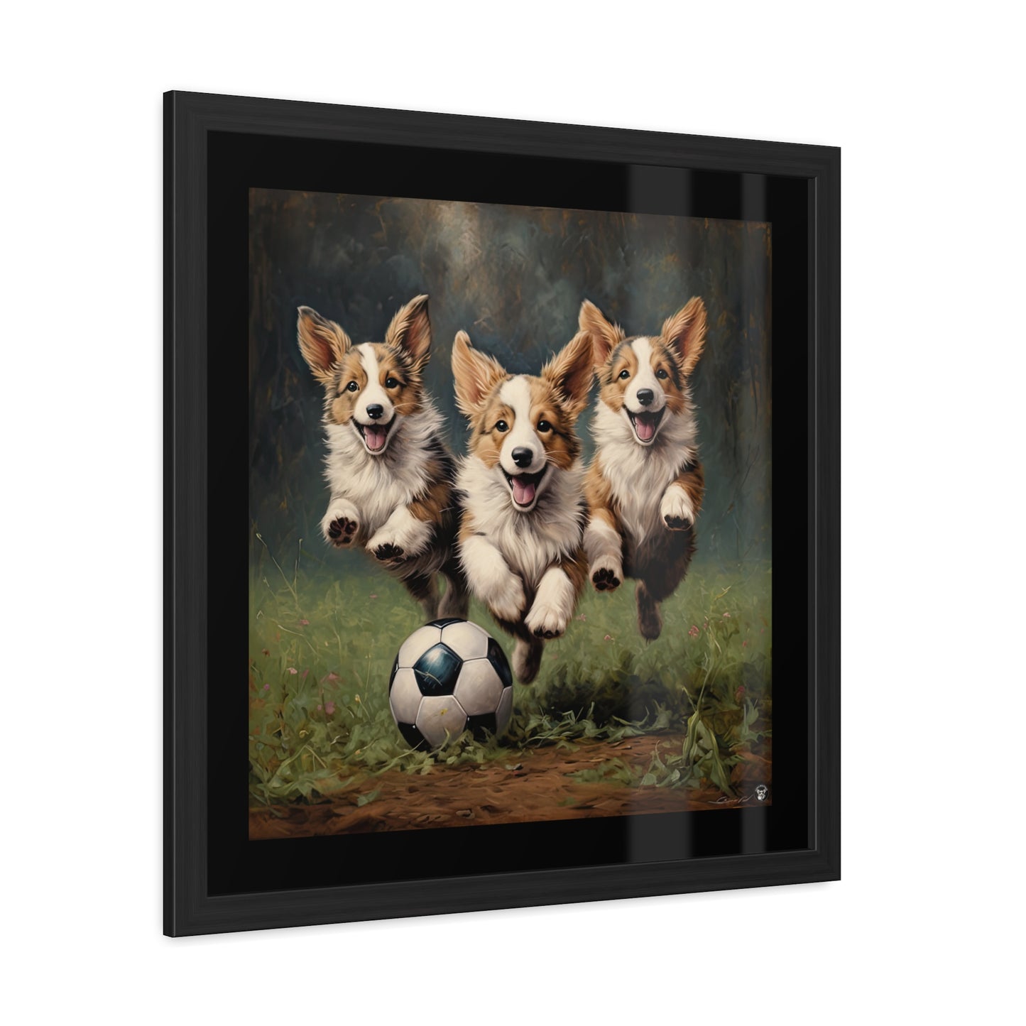 Impression encadrée Corgi Pitch