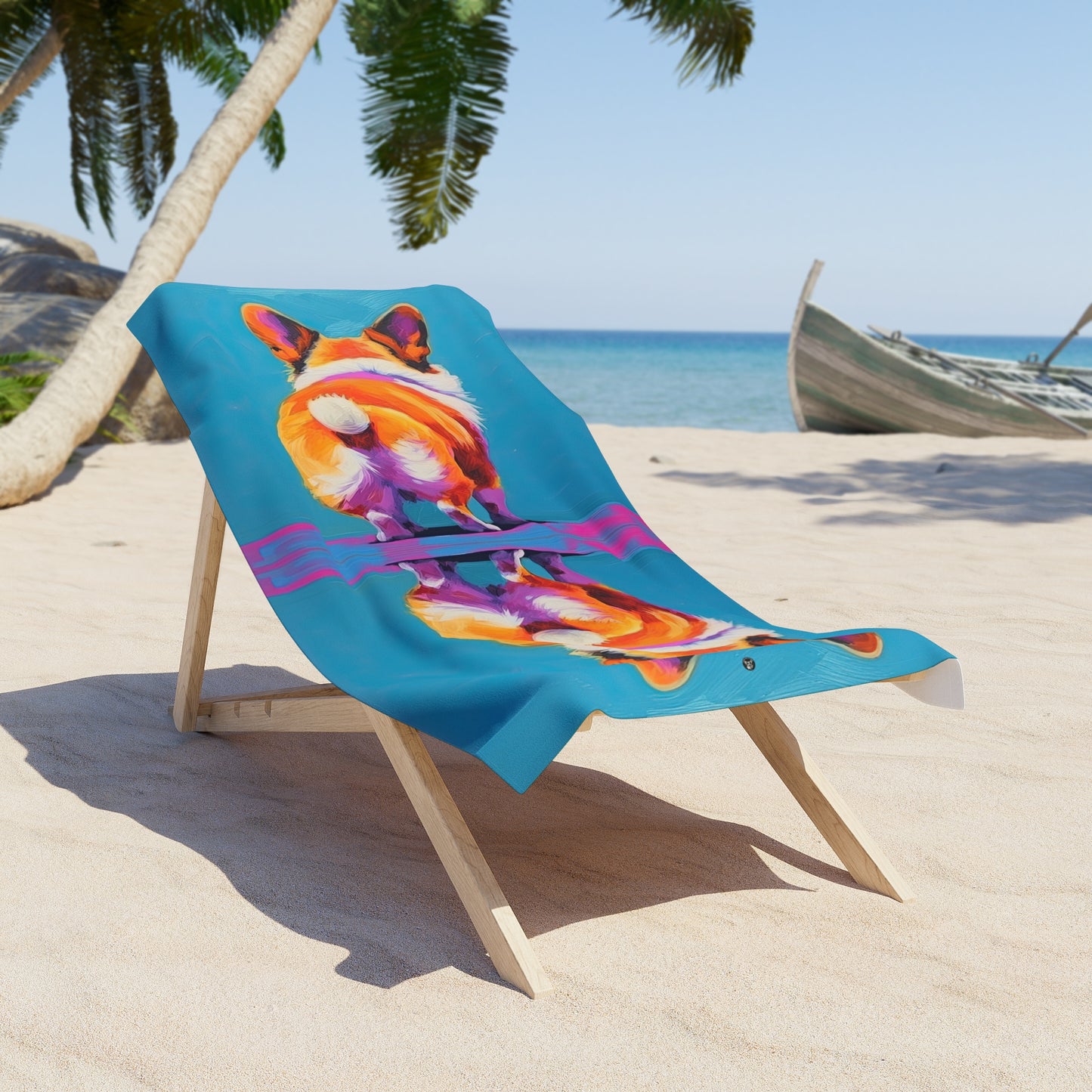 Corgi Butt Beach Towel