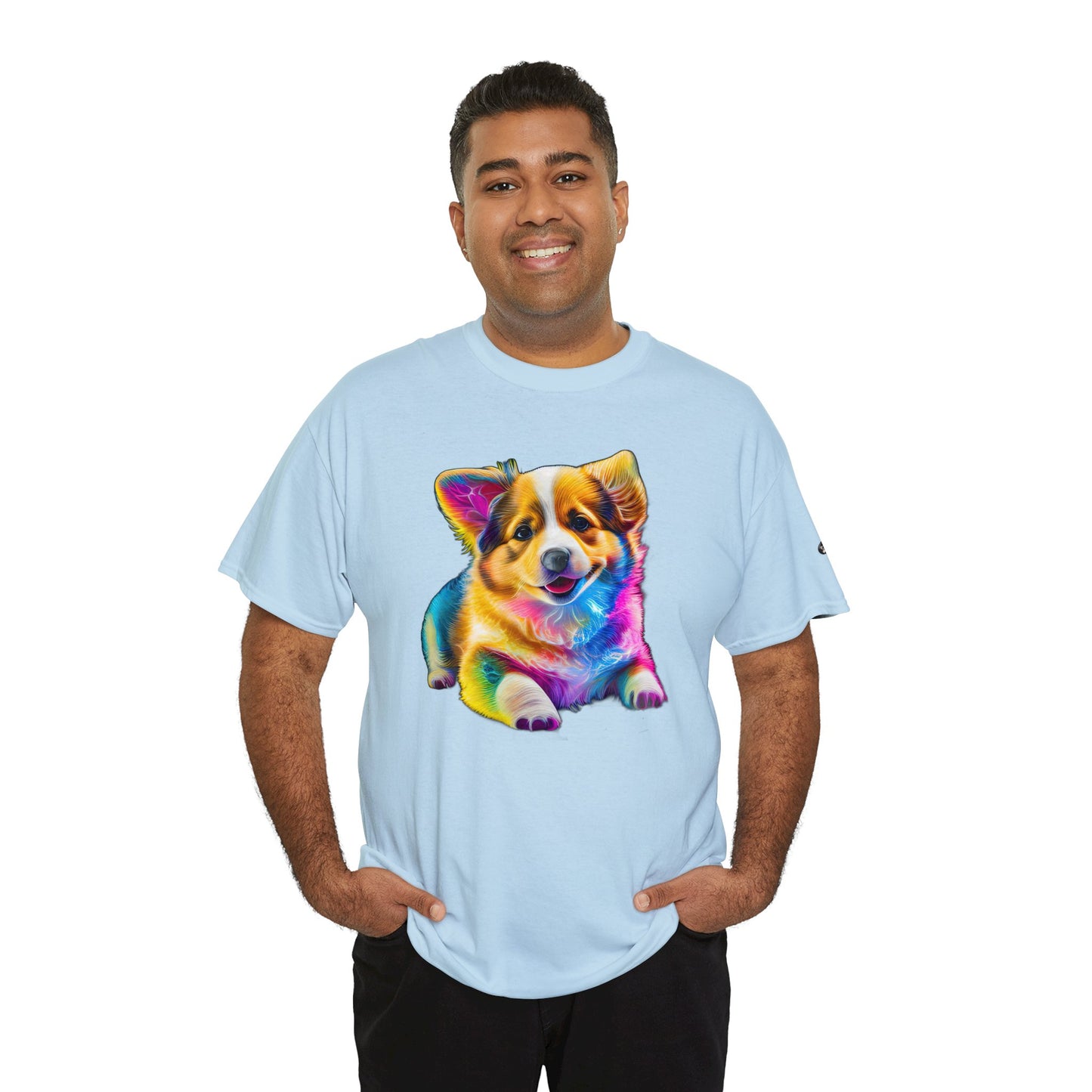 Colorful Corgi - Unisex Heavy Cotton Tee