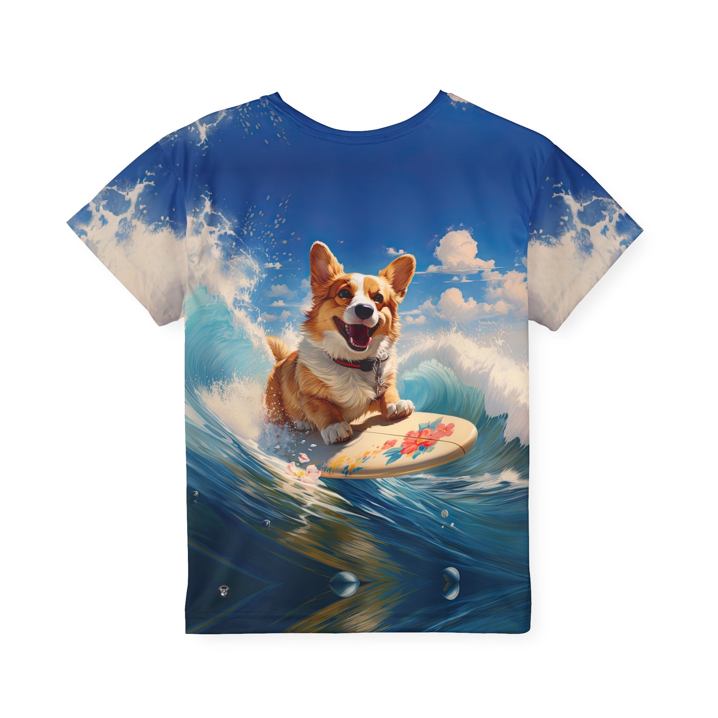Cowabunga Corgi Kid's Sports Tee