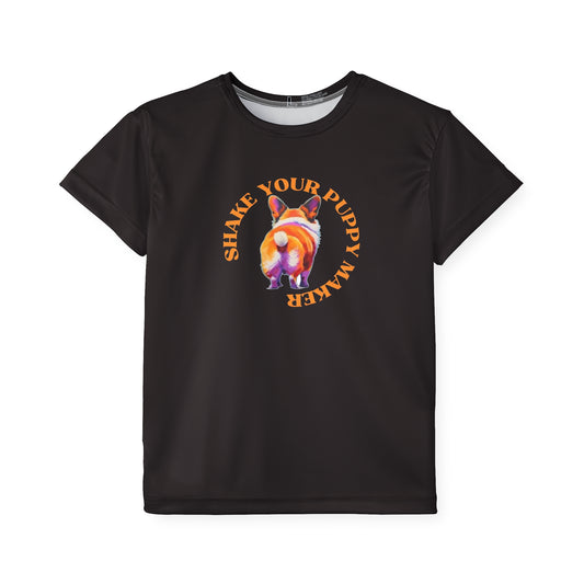 Shake Your Puppy Maker Kid's Sports Tee