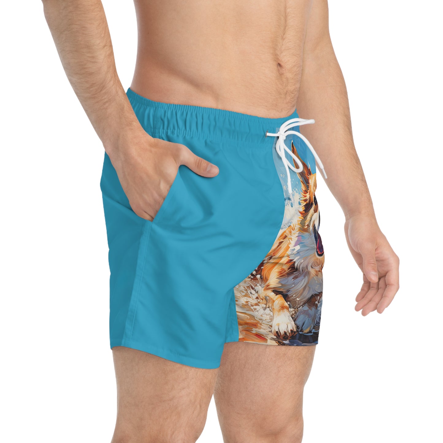 Coastal Corgi - Swim Trunks