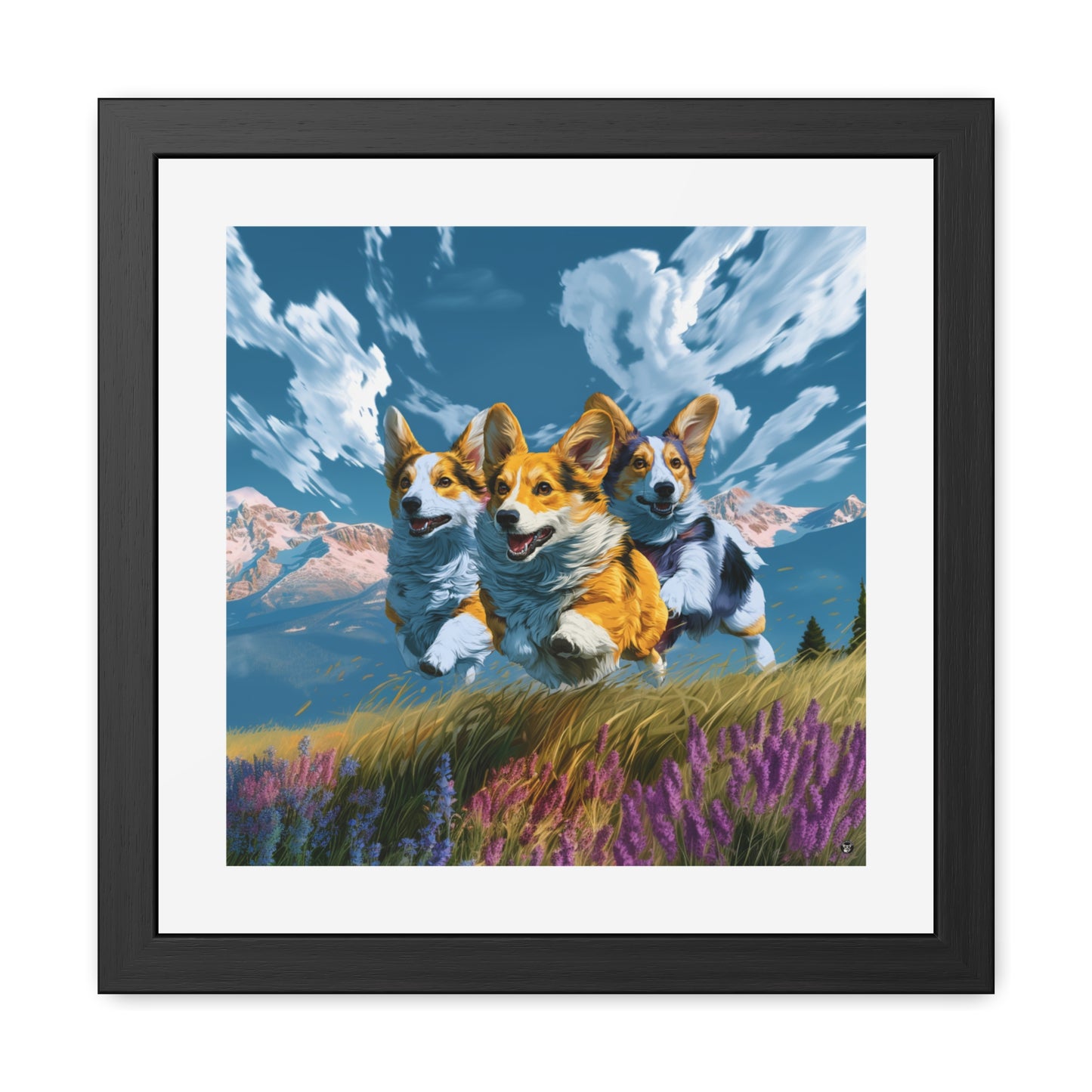 Corgi Racers Framed Print