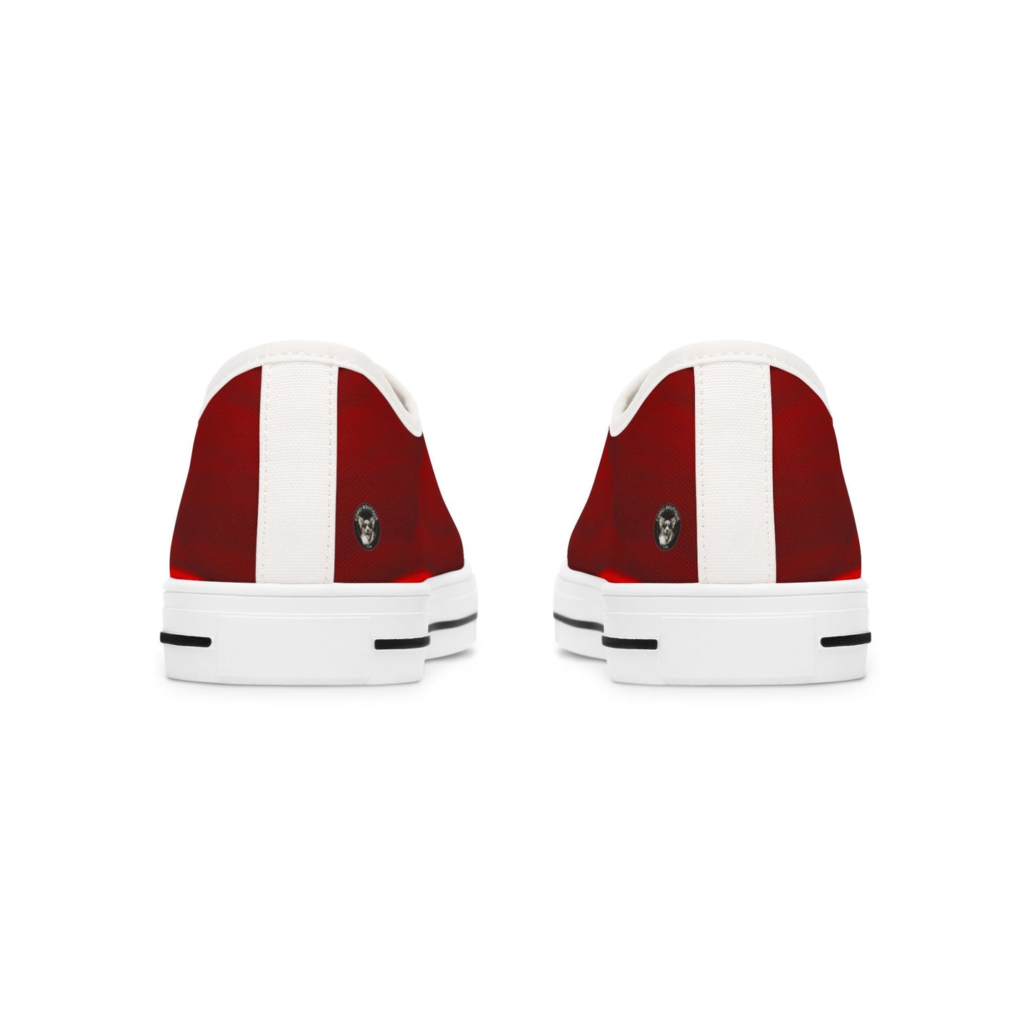 Best Mates Cute Cartoon Corgis Women's Low Top Casual Canvas Red Sneakers