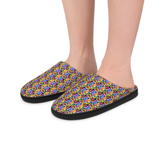 Colorful Corgi Mosaic - Men's Slippers