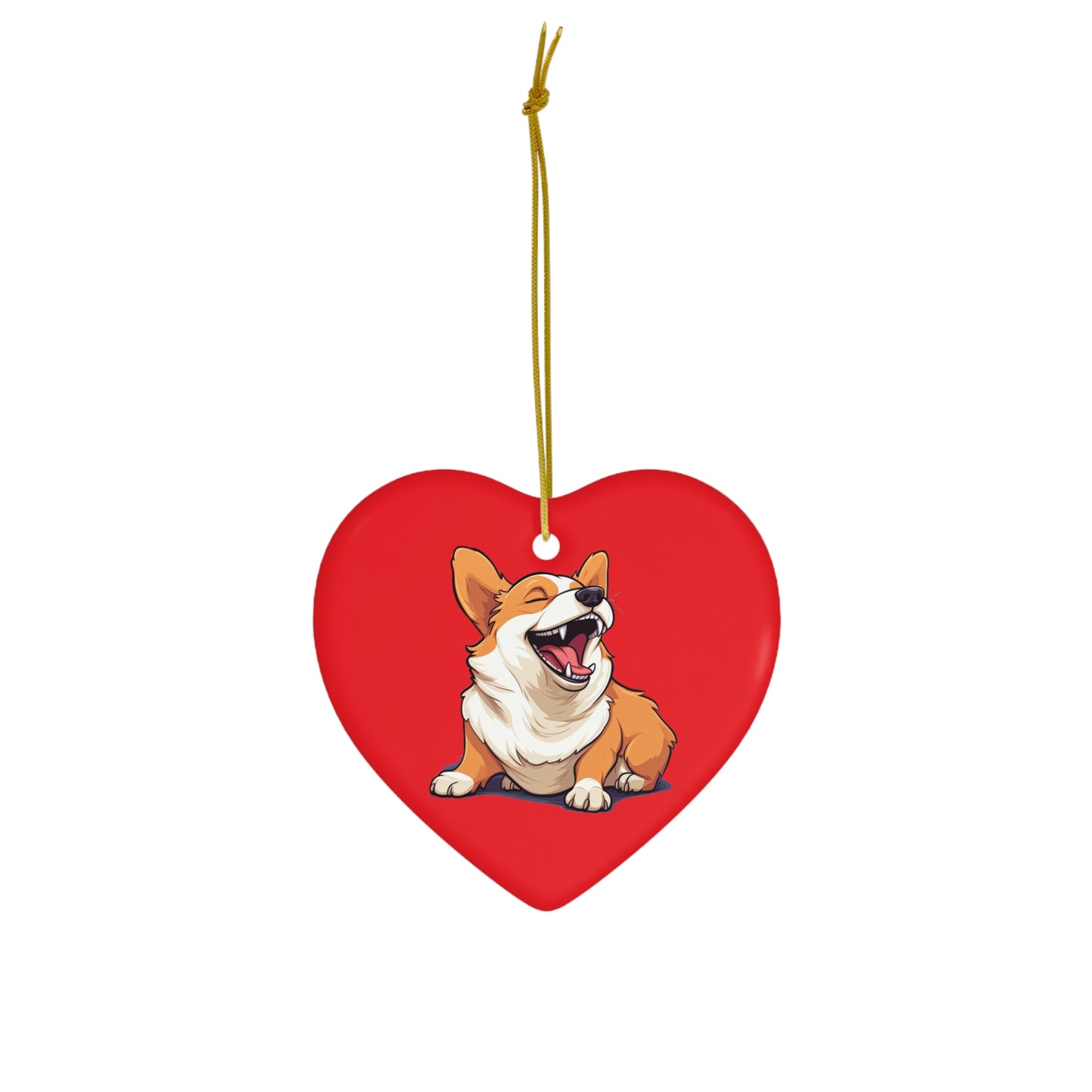 Comical Corgi - Ceramic Ornament