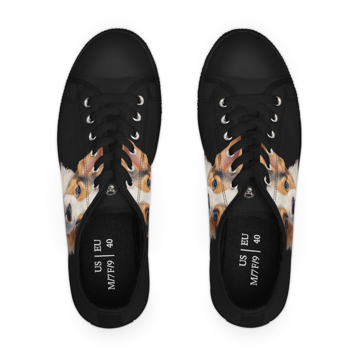 Puppy Portrait - Women's Low Top Sneakers