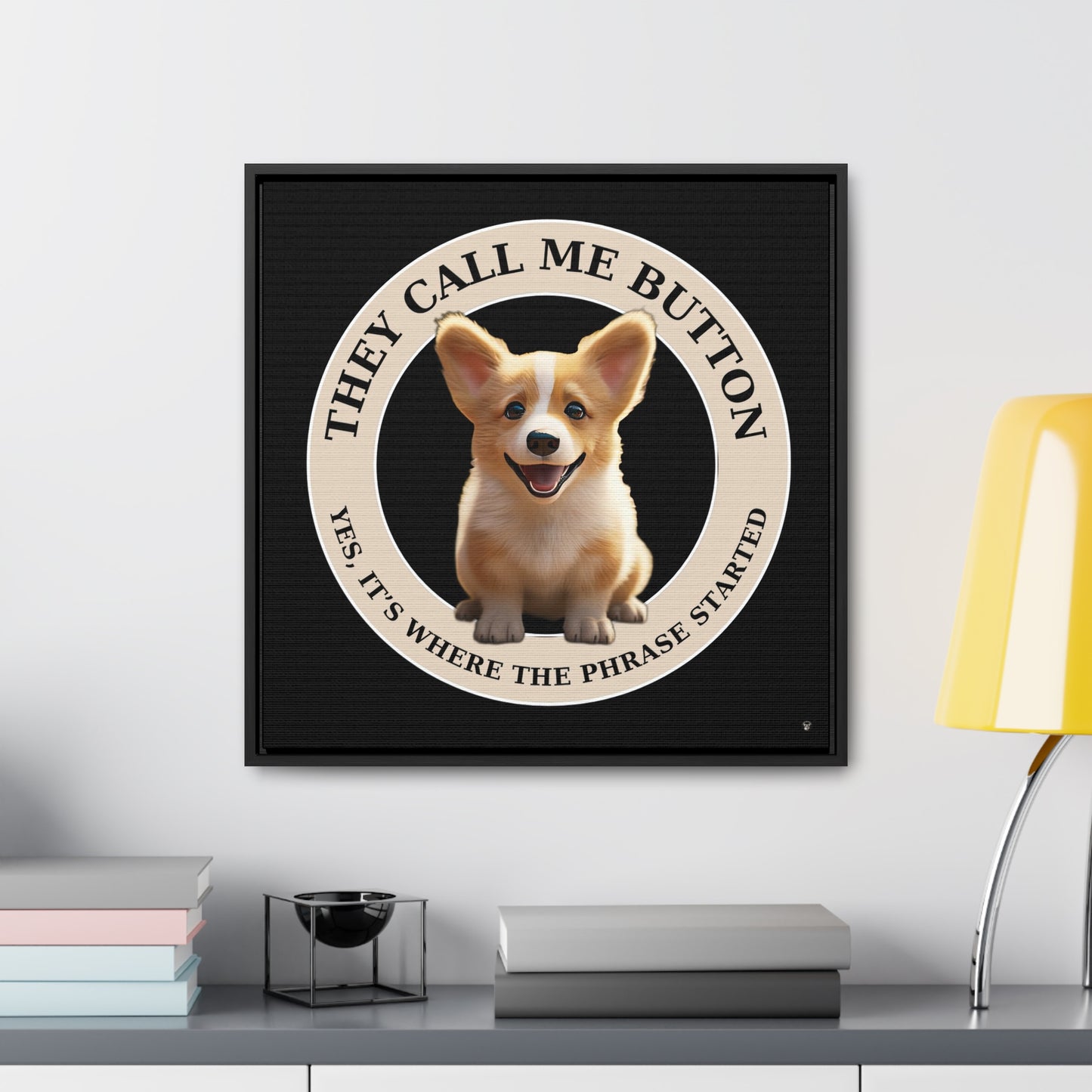 Cute as a Button - Framed on Canvas
