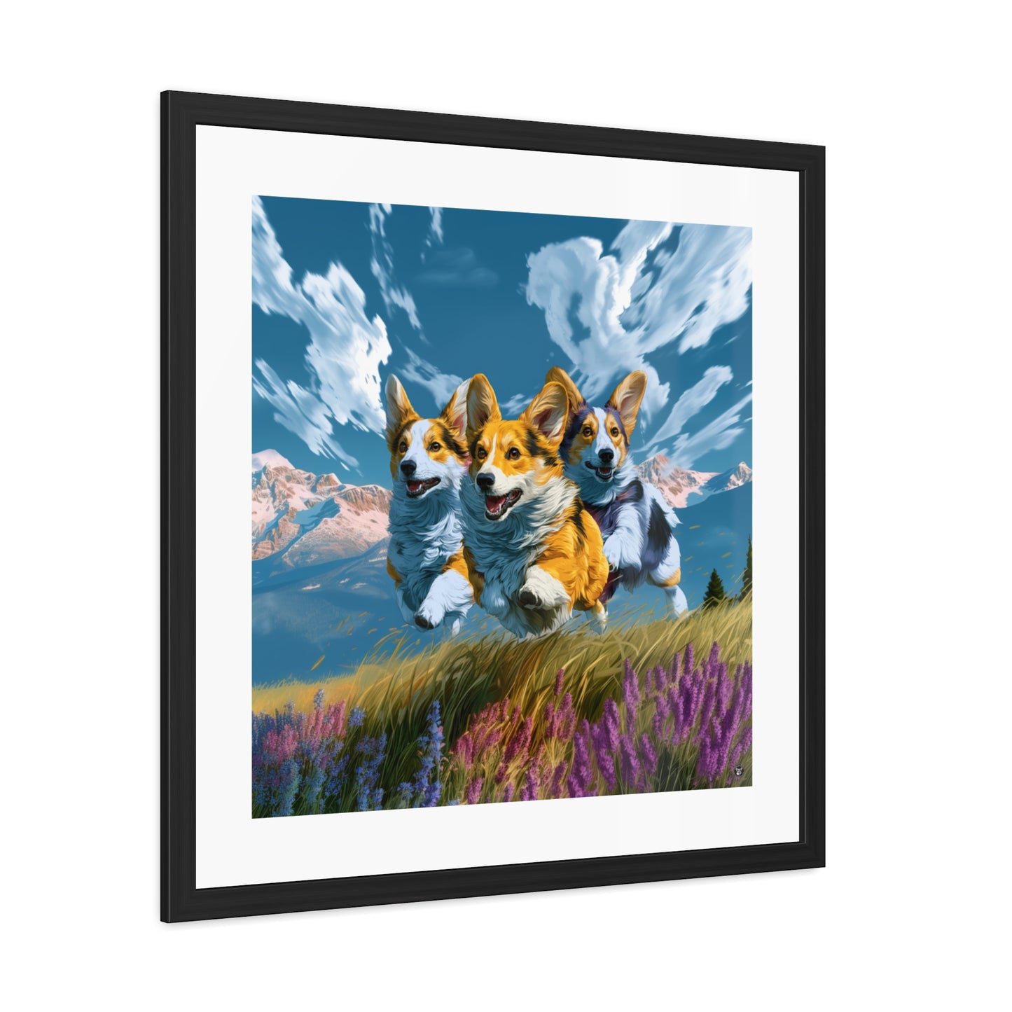 Corgi Racers Framed Print