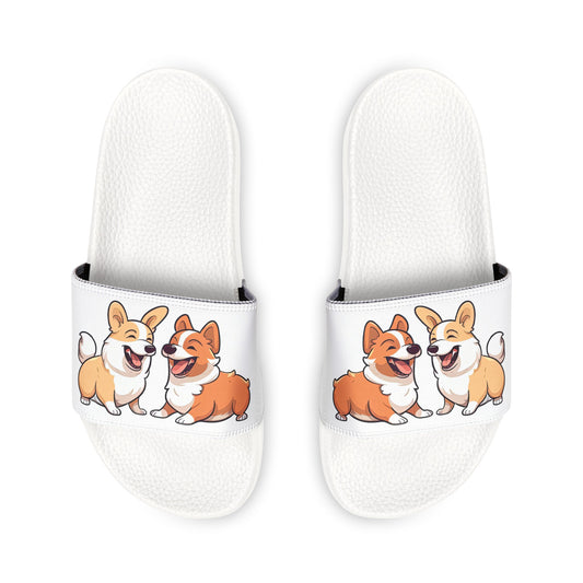 Corgi Couple - Women's Slide Sandals