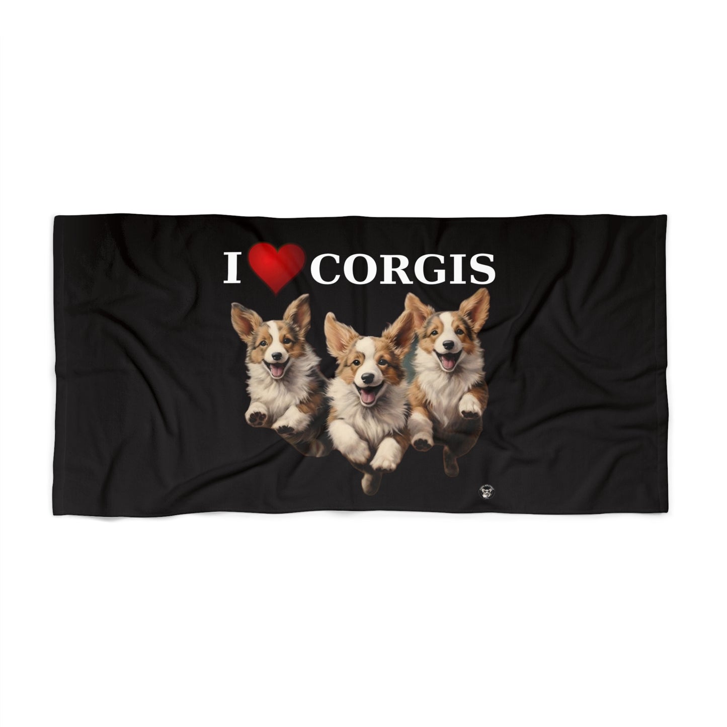 I Heart Corgis Beach Towel