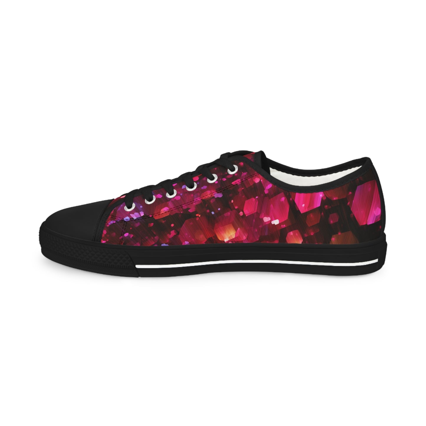 Baby Corgi Men's Space Glitter Casual Canvas Low Top Sneakers - May the Corgi Be With You!
