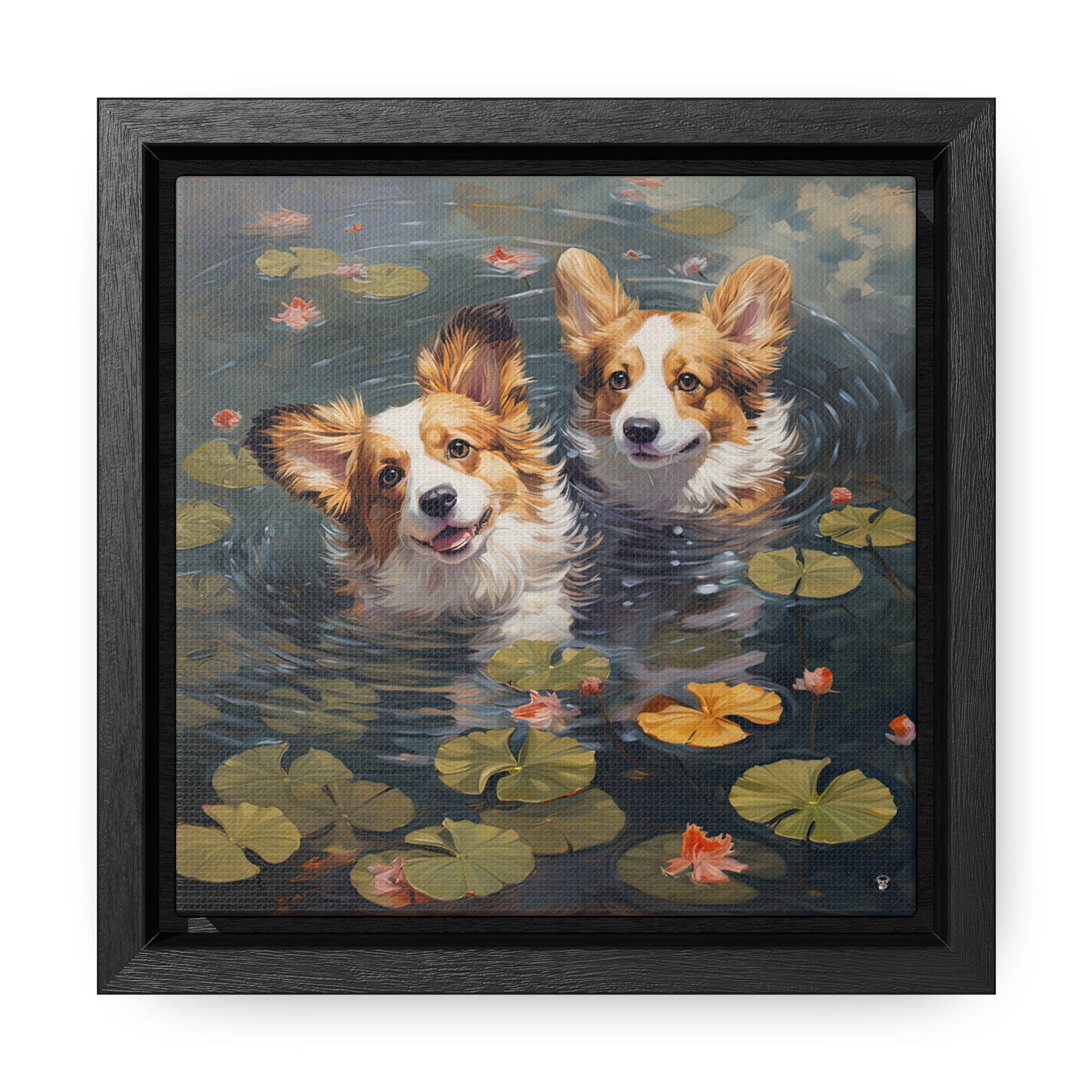 Pond Pups - Framed on Canvas