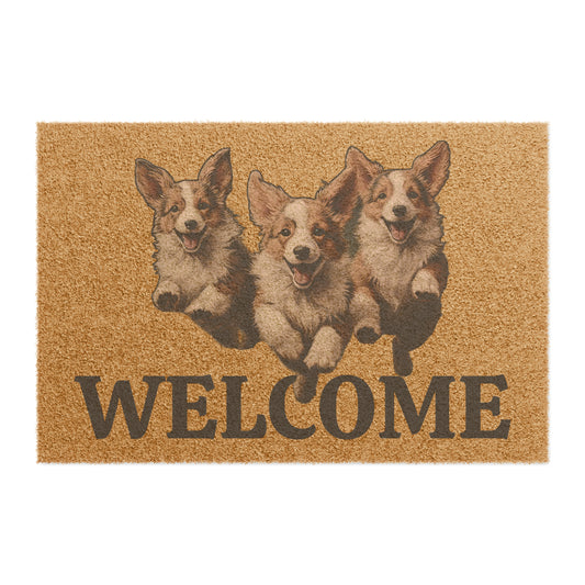 Welcome/Corgi Enthusiasm - Doormat
