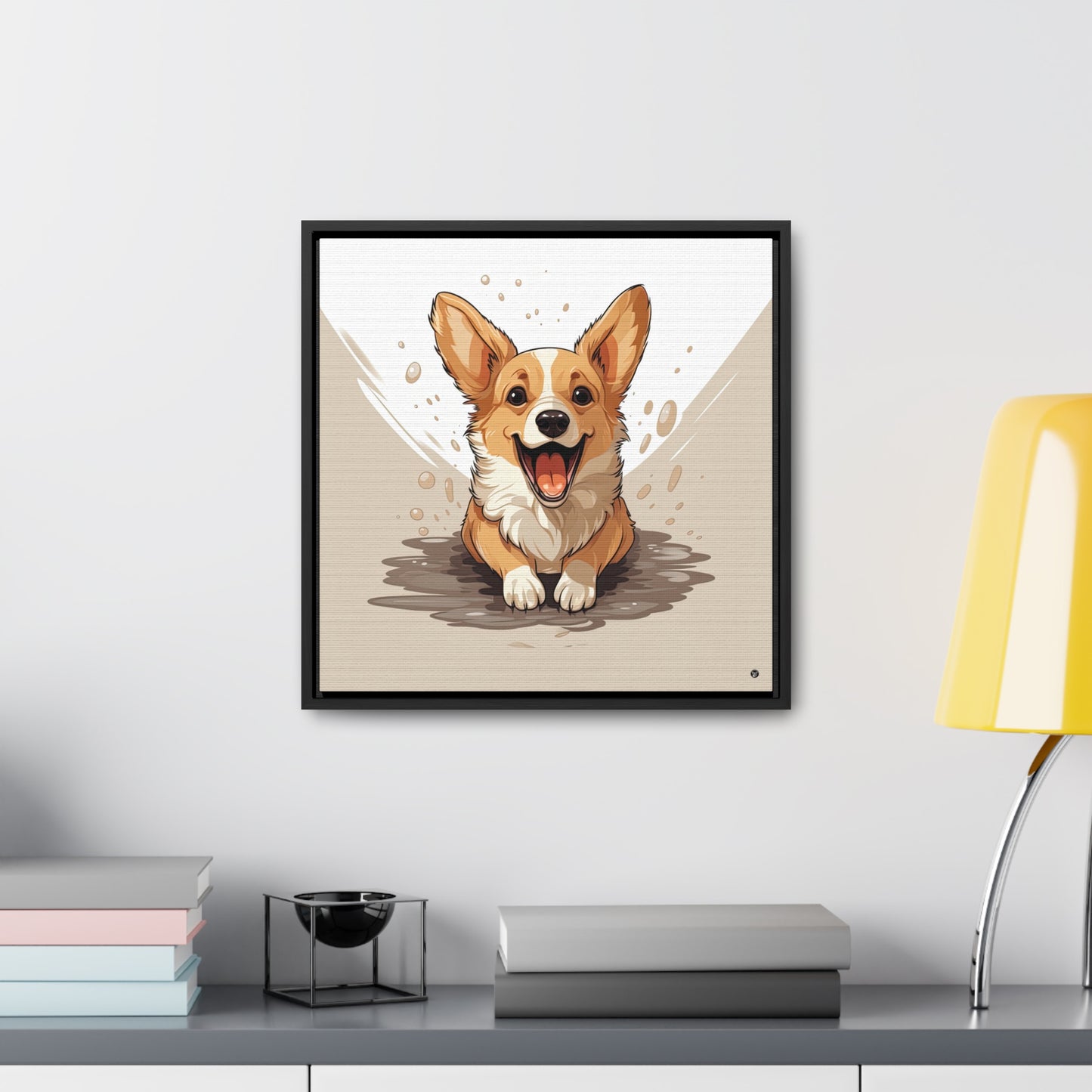 Corgi Cuteness - Framed on Canvas