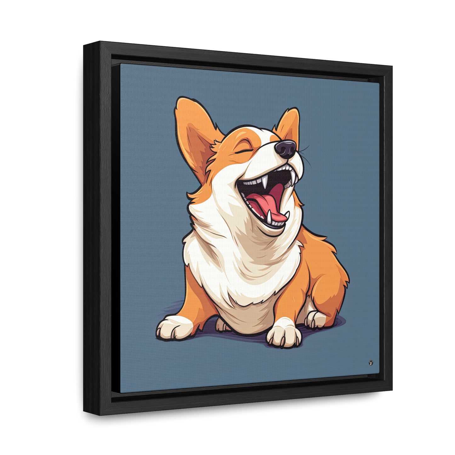 Comical Corgi - Framed on Canvas