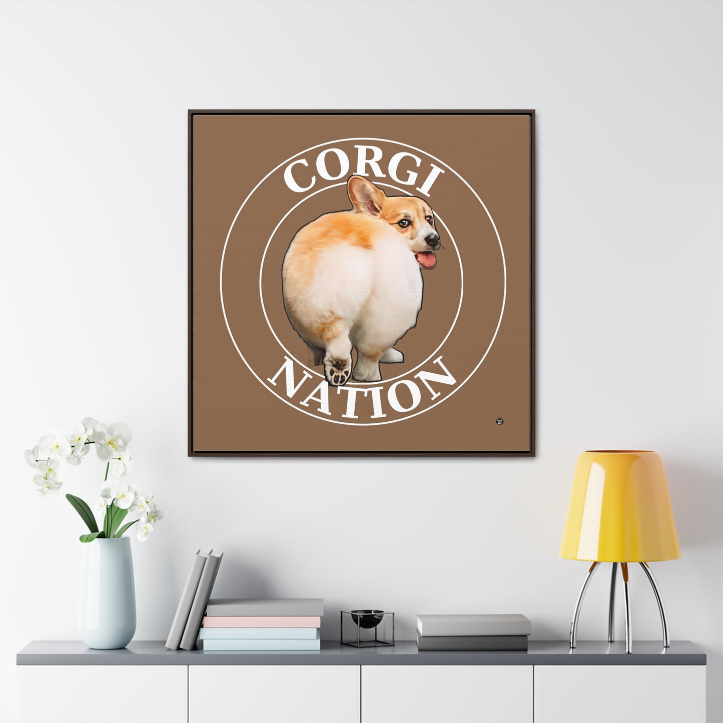 Corgi Nation - Framed on Canvas