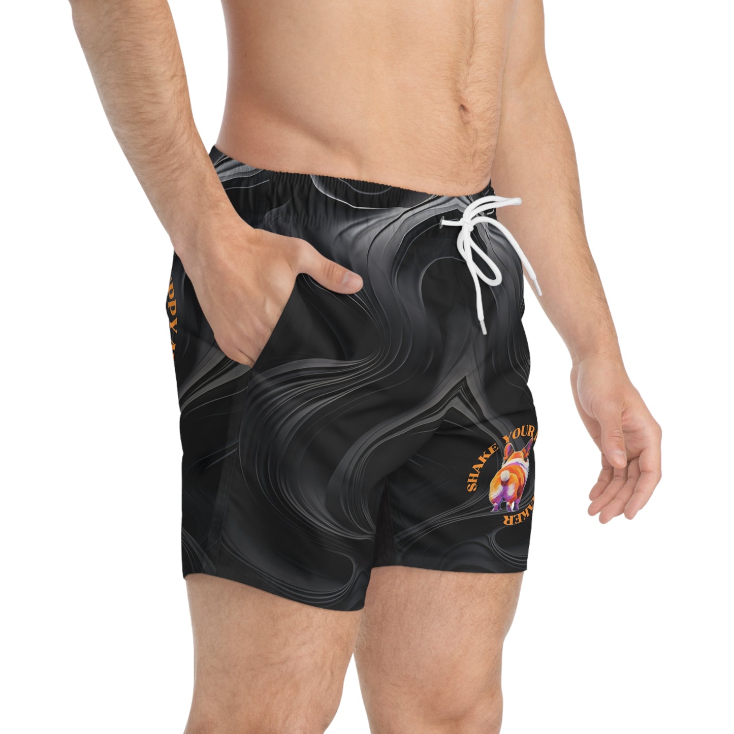 Shake Your Puppy Maker Swim Trunks