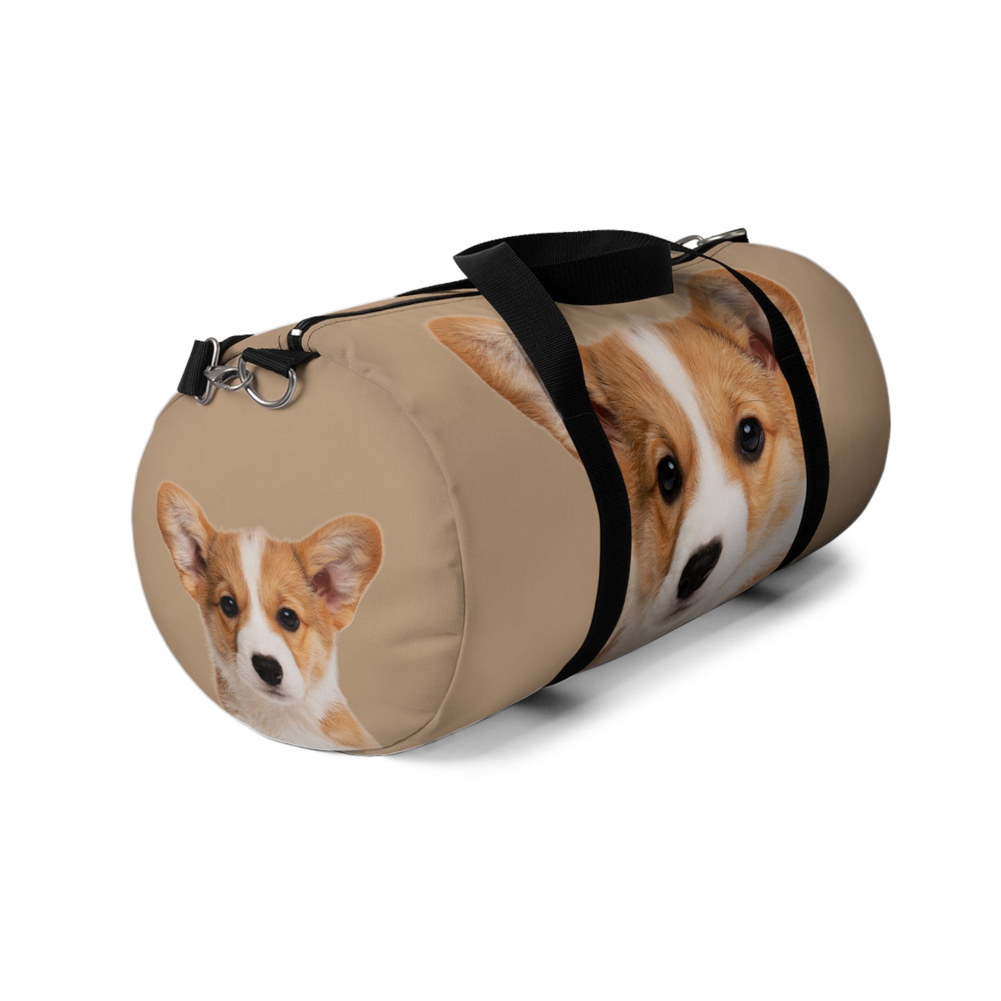 Delightfully Precious Corgi Puppy Duffel Bag - Cute Tan Corgi Travel Gym Bag