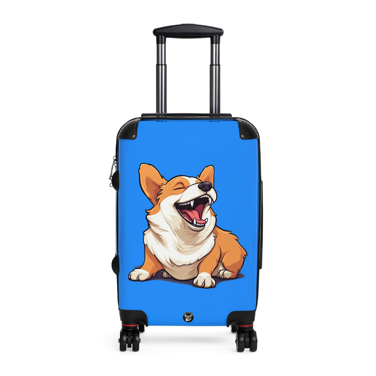 Comical Corgi All Smiles Suitcases - Fun & Funny Blue Luggage