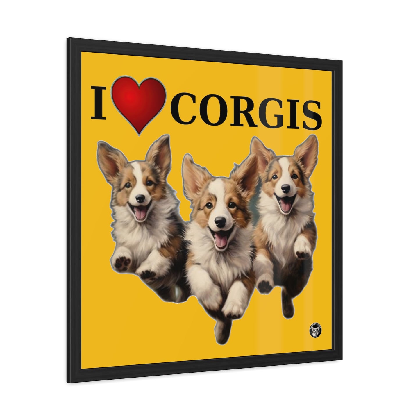 I Heart Corgis - Framed Print