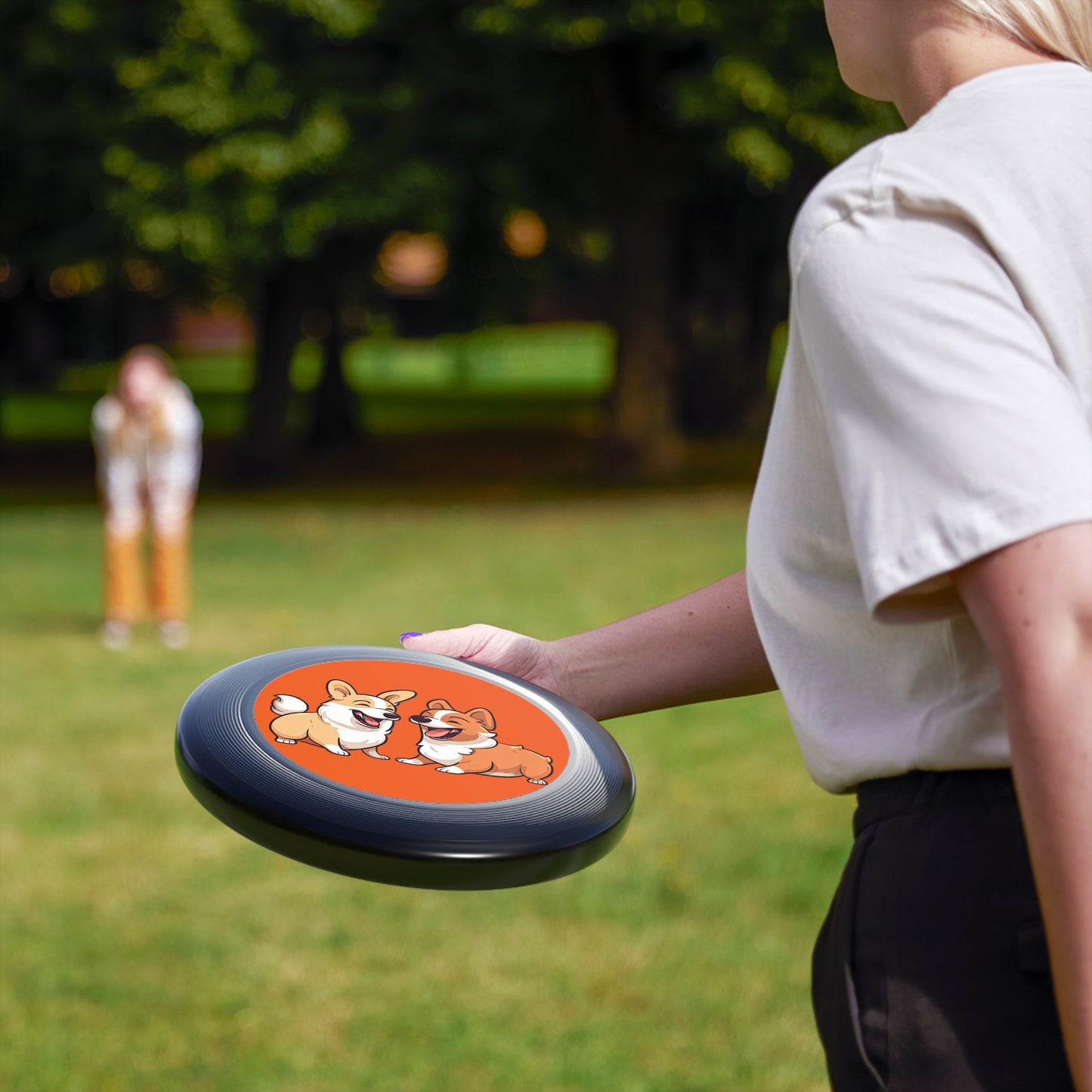 Corgi Couple - Wham-O Frisbee