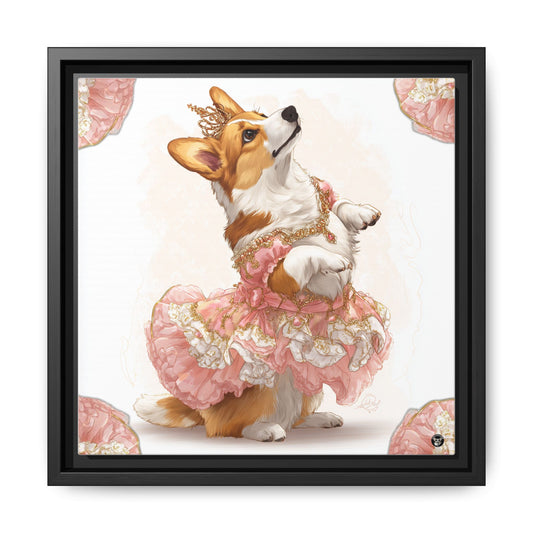 Corgi princesse sur toile
