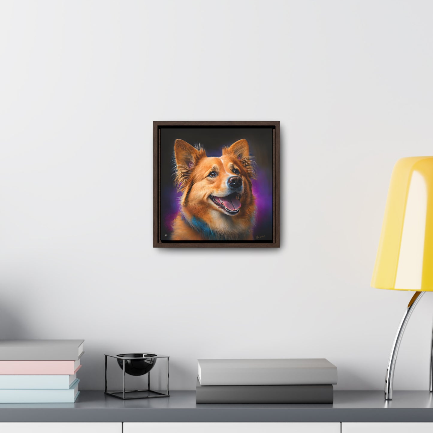 Golden Corgi - Framed on Canvas