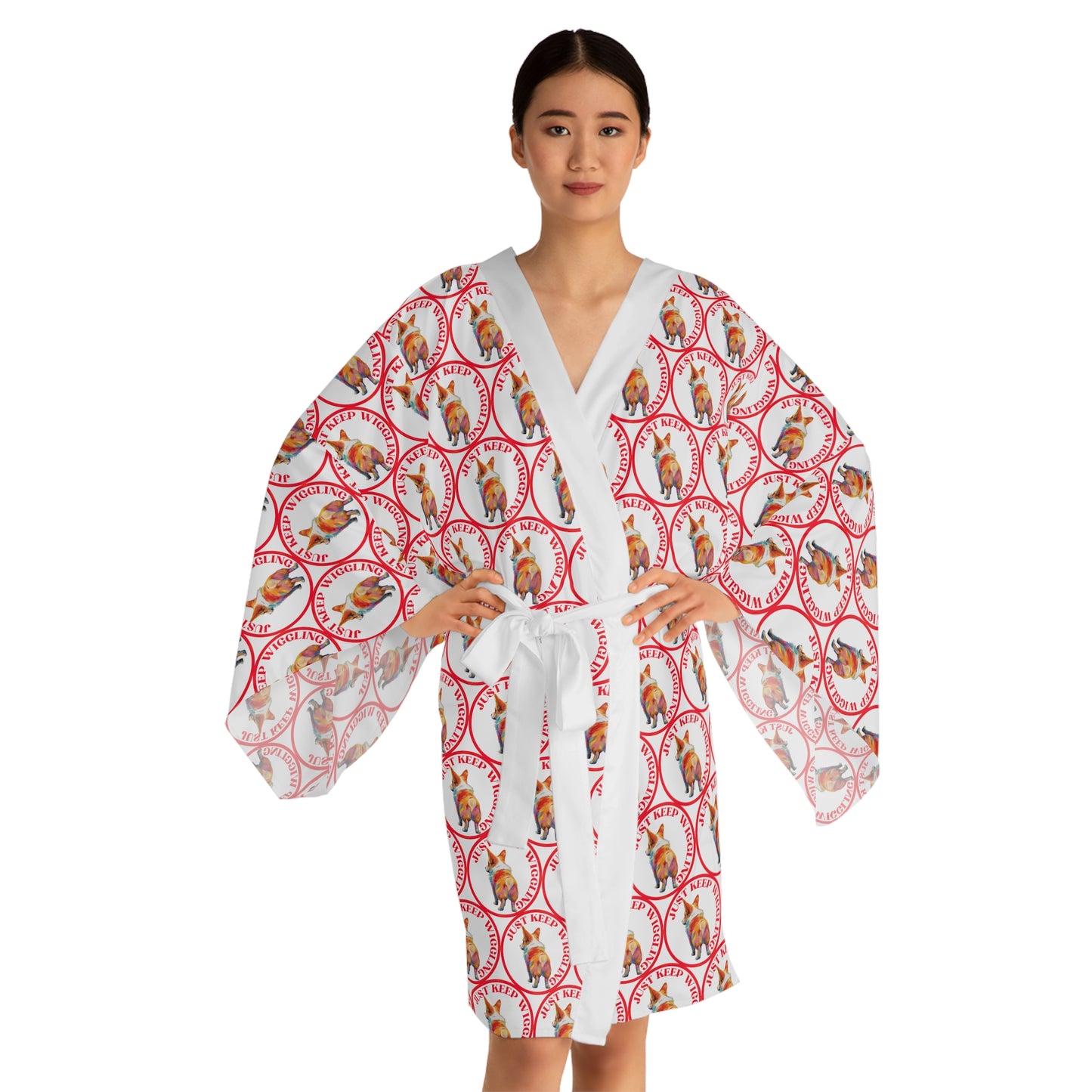 Just Keep Wiggling - Kimono Robe