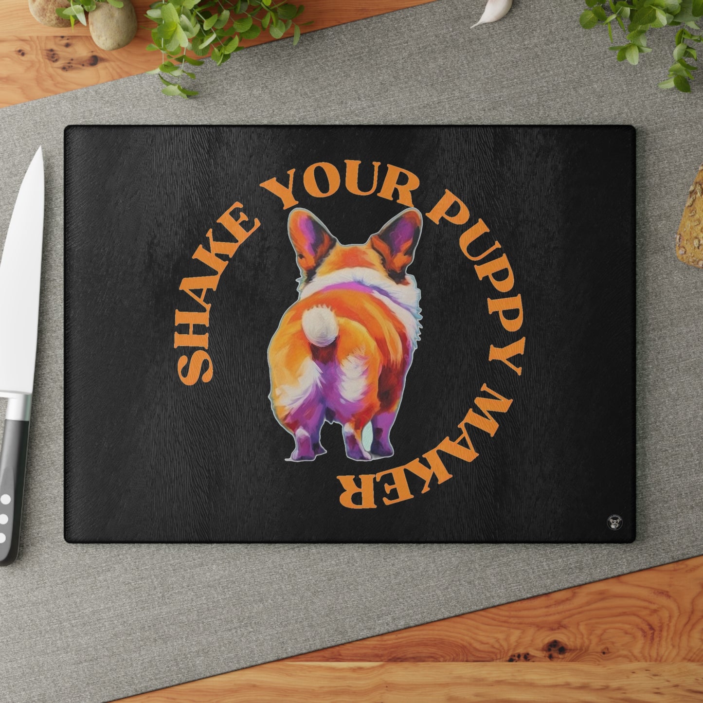 Shake Your Puppy Maker - Glass Cutting Board