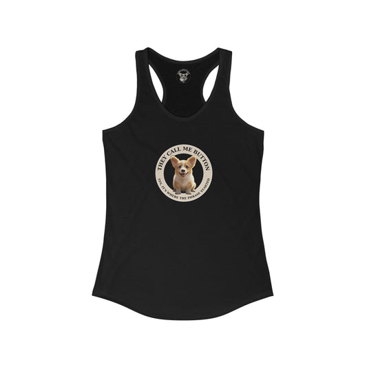 Cute as a Button - Racerback Tank