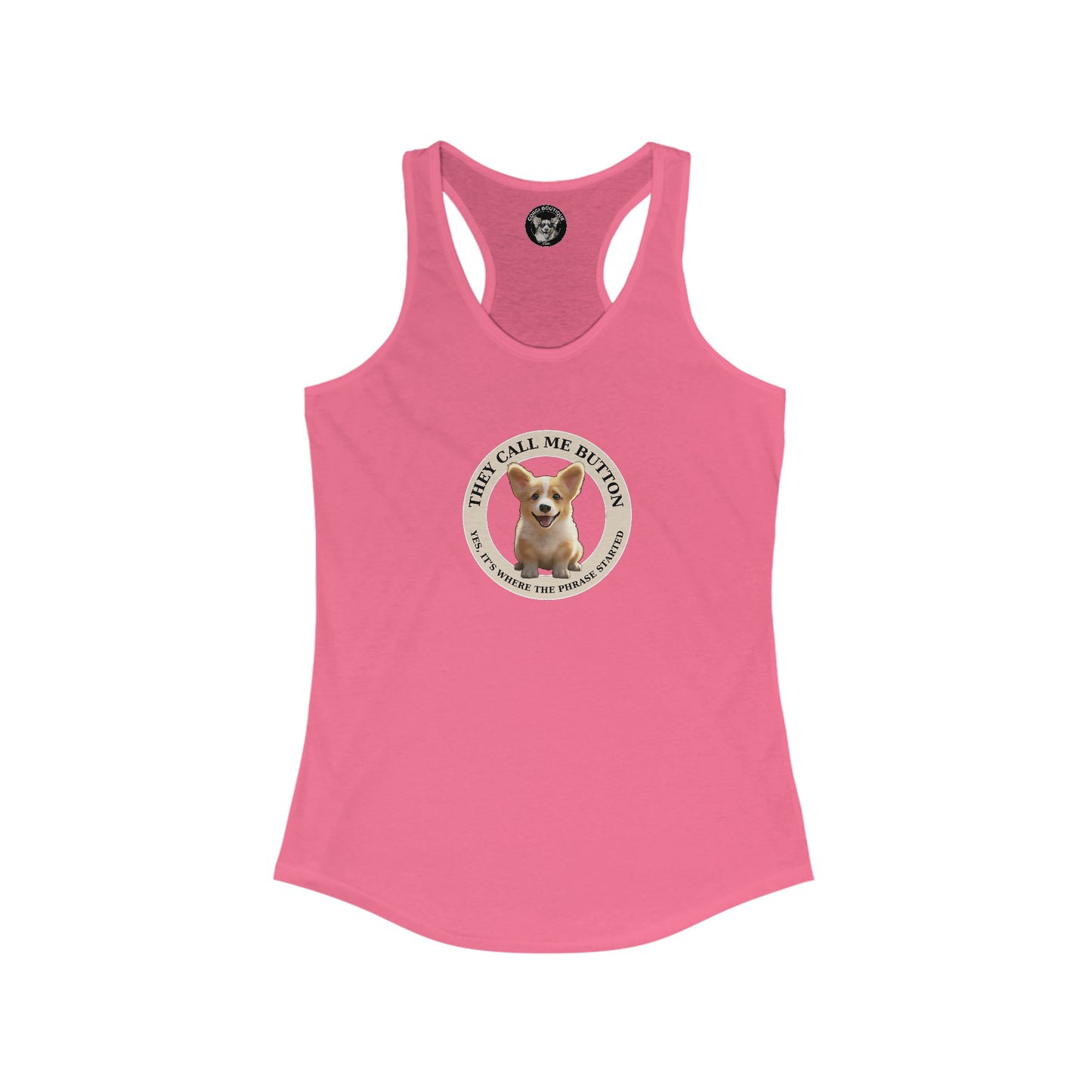 Cute as a Button - Racerback Tank