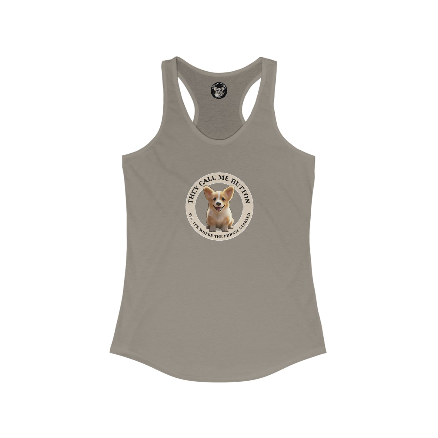 Cute as a Button - Racerback Tank