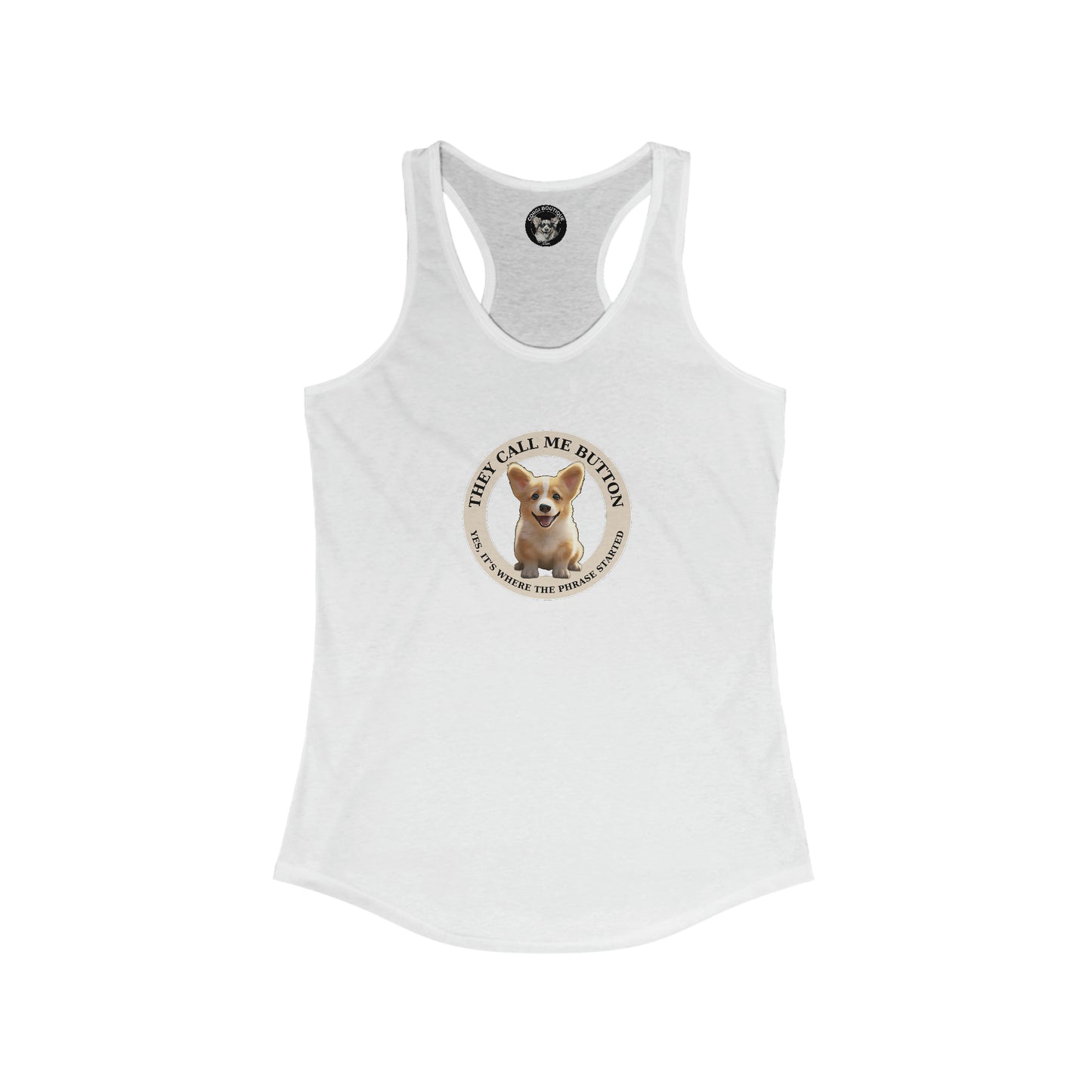 Cute as a Button - Racerback Tank