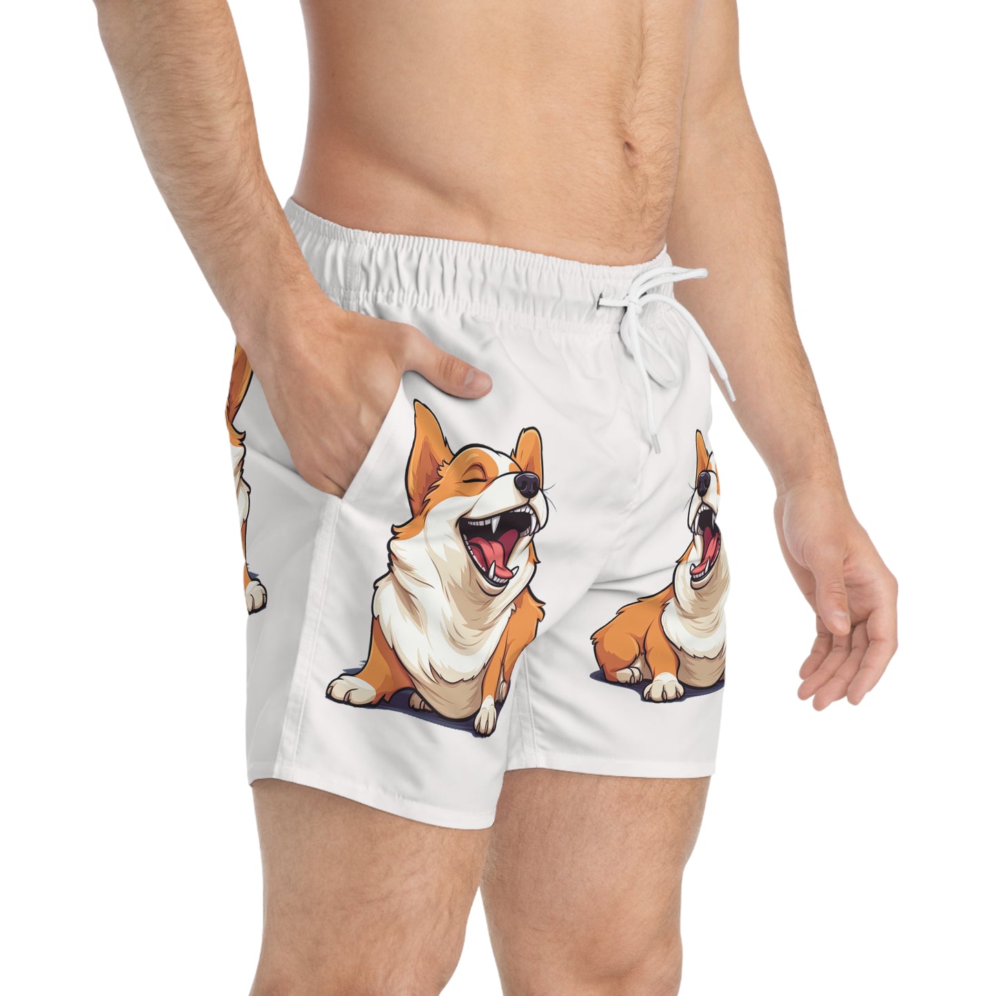 Comical Corgi Swim Trunks