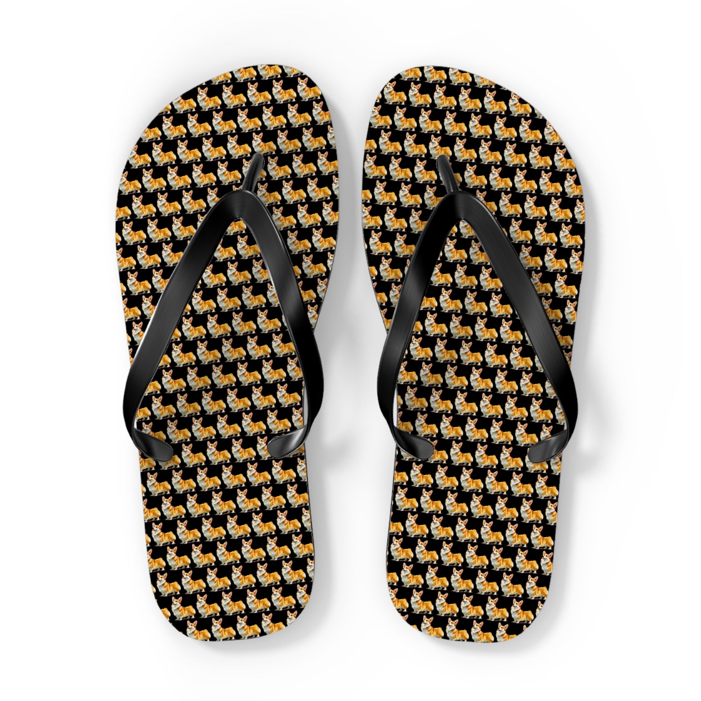 Corgi Mosaic Flip-Flops