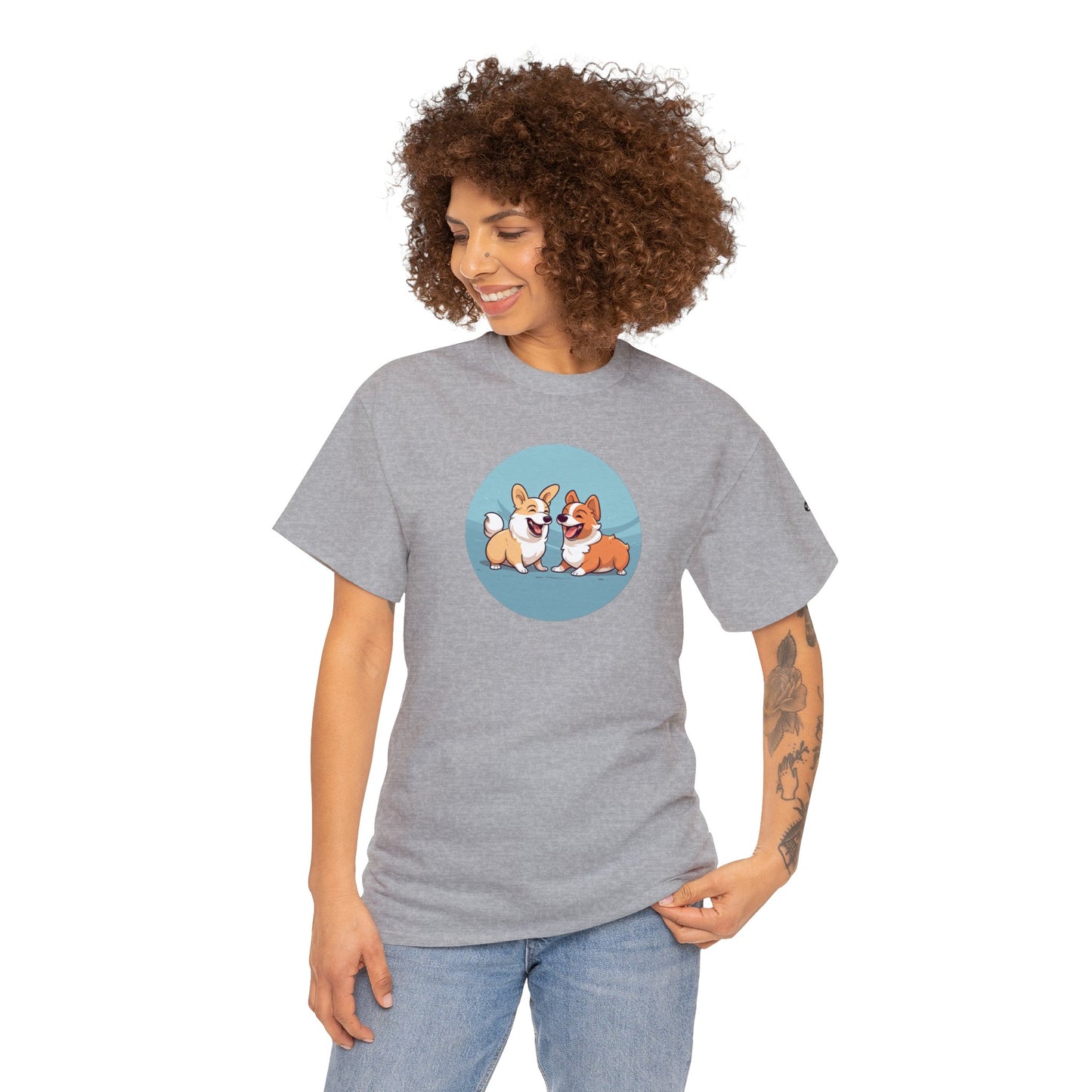 Corgi Couple - Unisex Heavy Cotton Tee