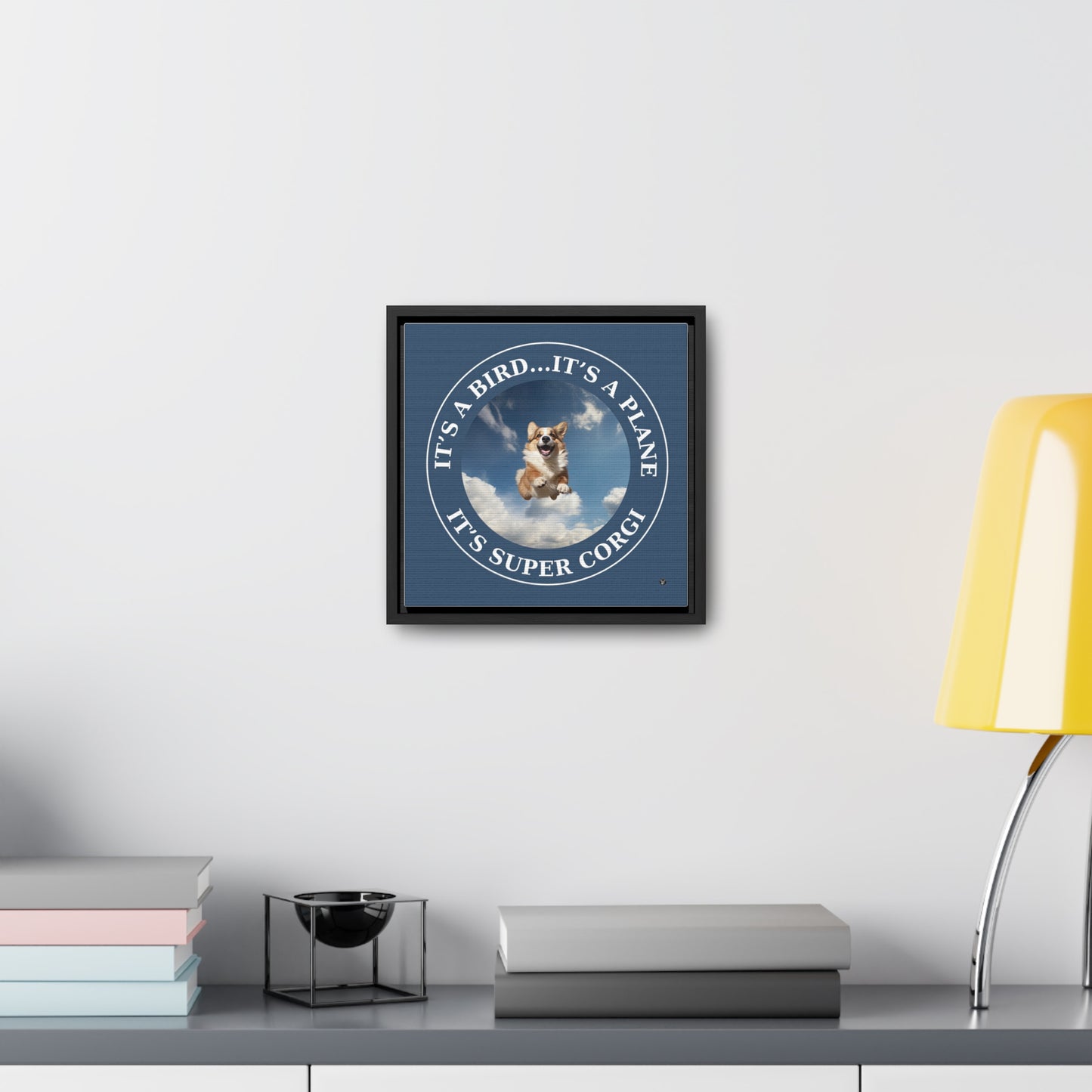 Super Corgi - Framed on Canvas