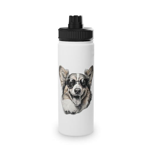 Corgi Cool - Water Bottle with Sport Lid