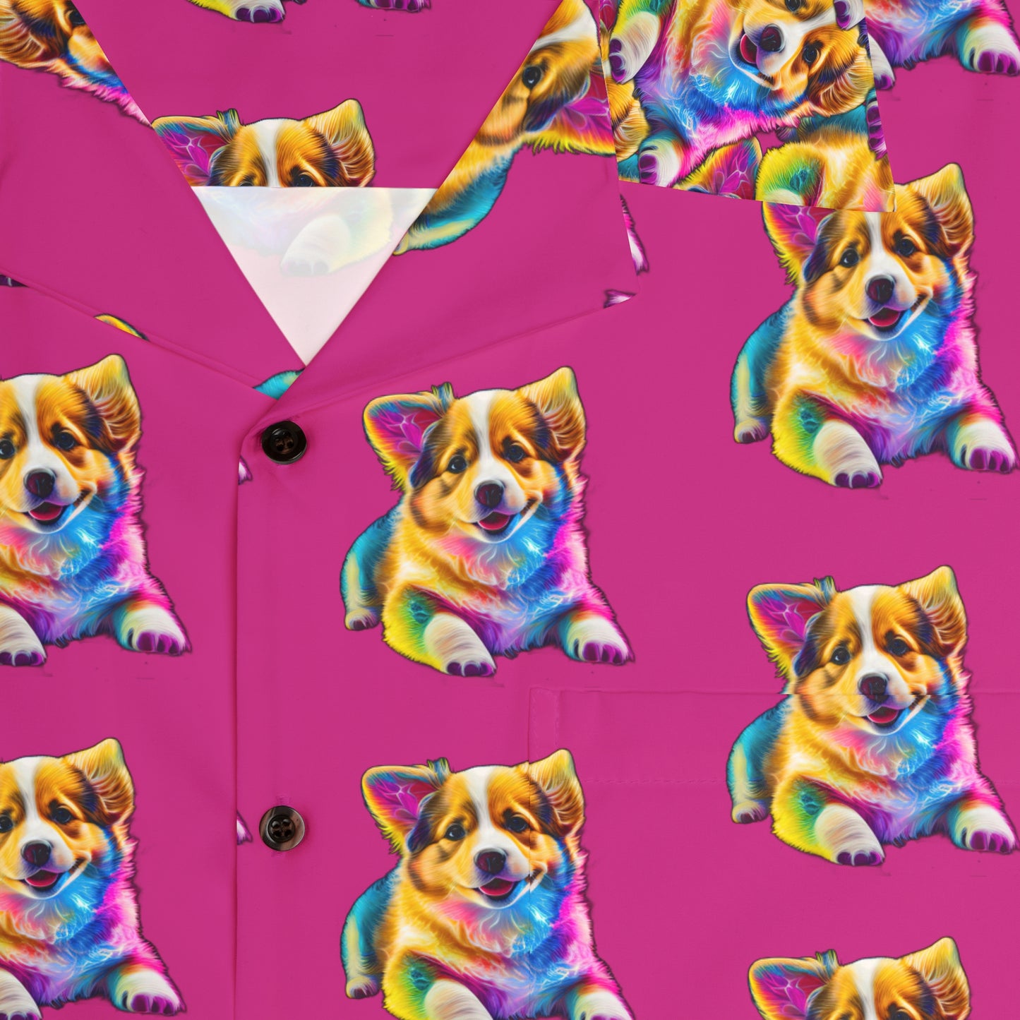 Pink Puppy Hawaiian Shirt